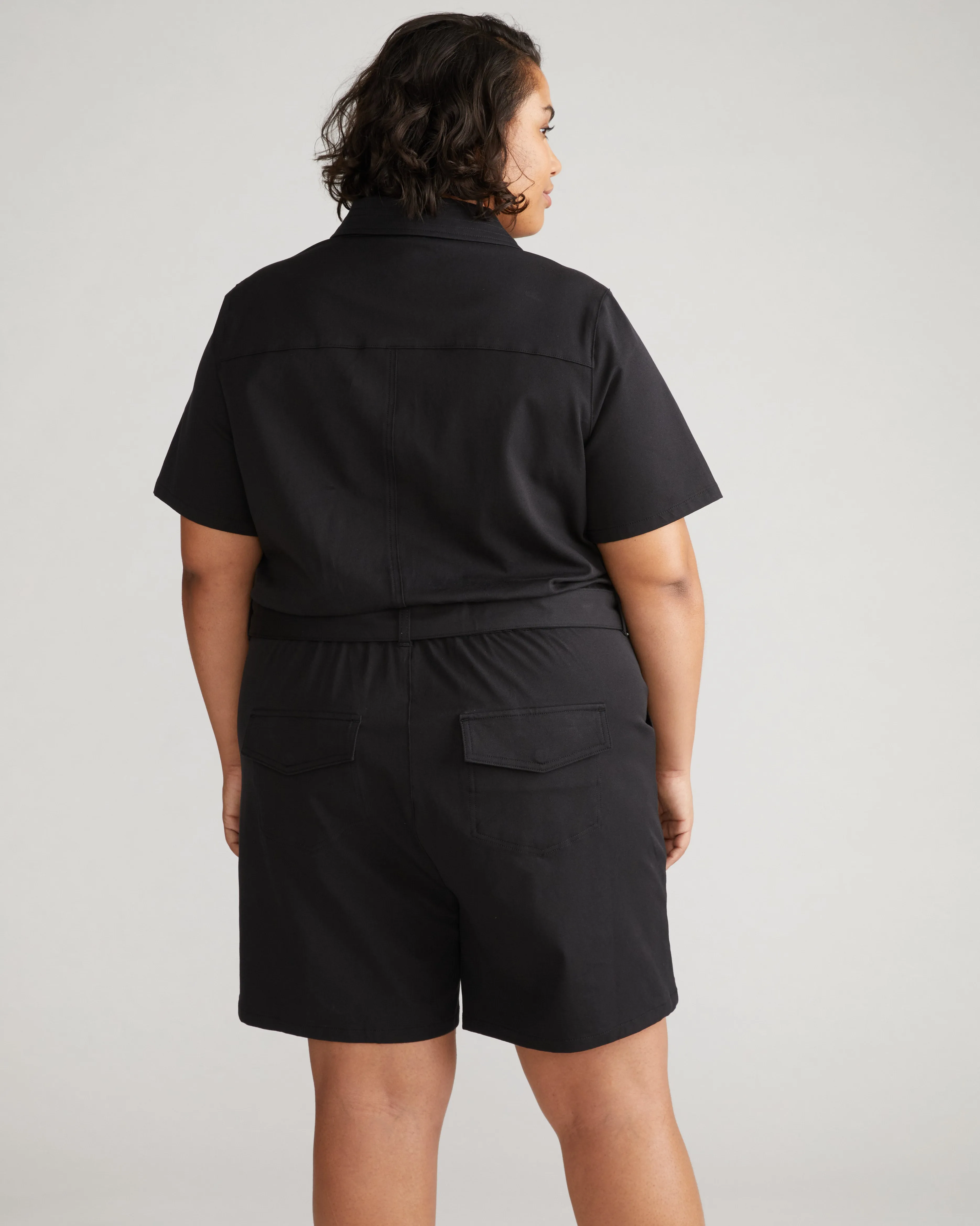 Stretch Twill Safari Romper - Black sold by Universal Standard product image thumbnail 3