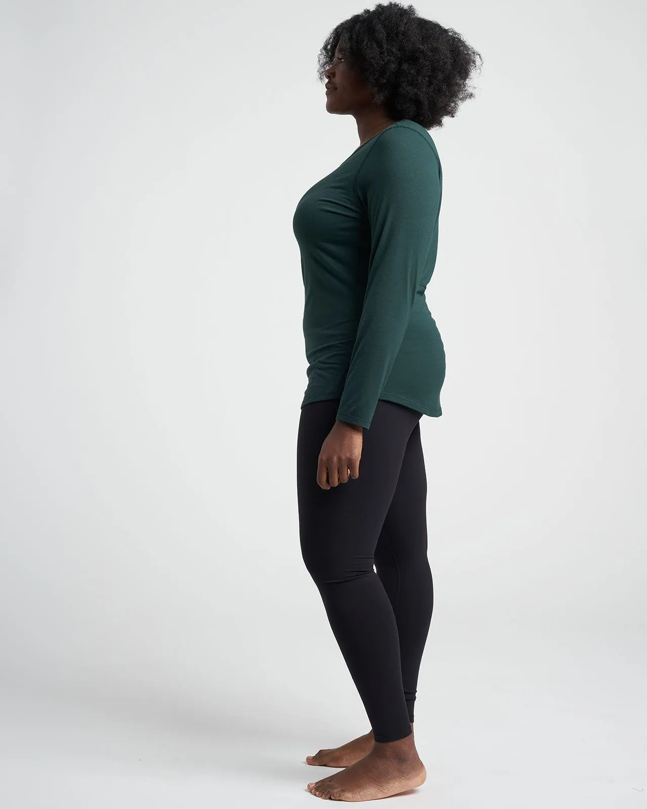 Mia Long Sleeve Movement Tee - Forest Green sold by Universal Standard product image thumbnail 3
