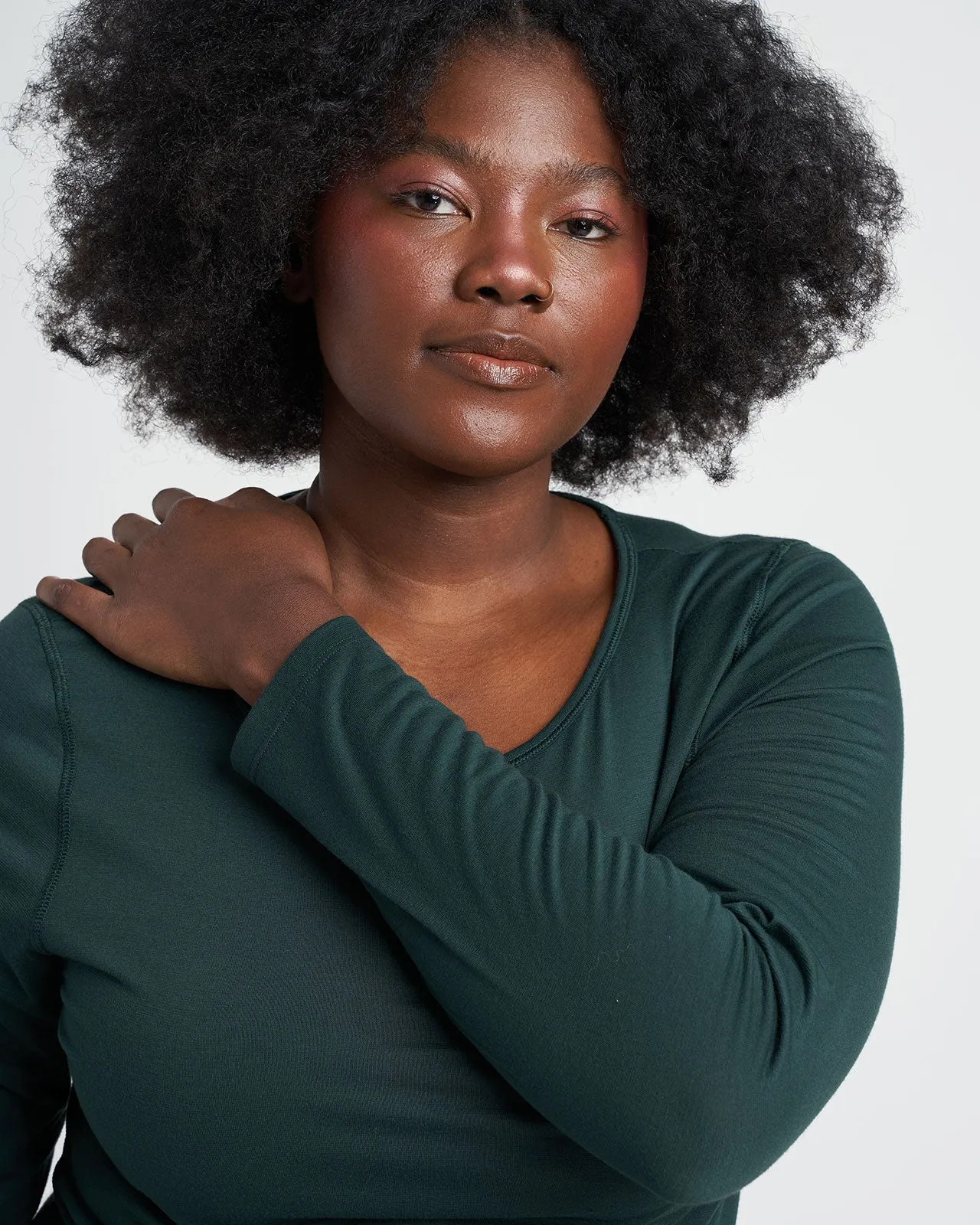 Mia Long Sleeve Movement Tee - Forest Green sold by Universal Standard product image thumbnail 2