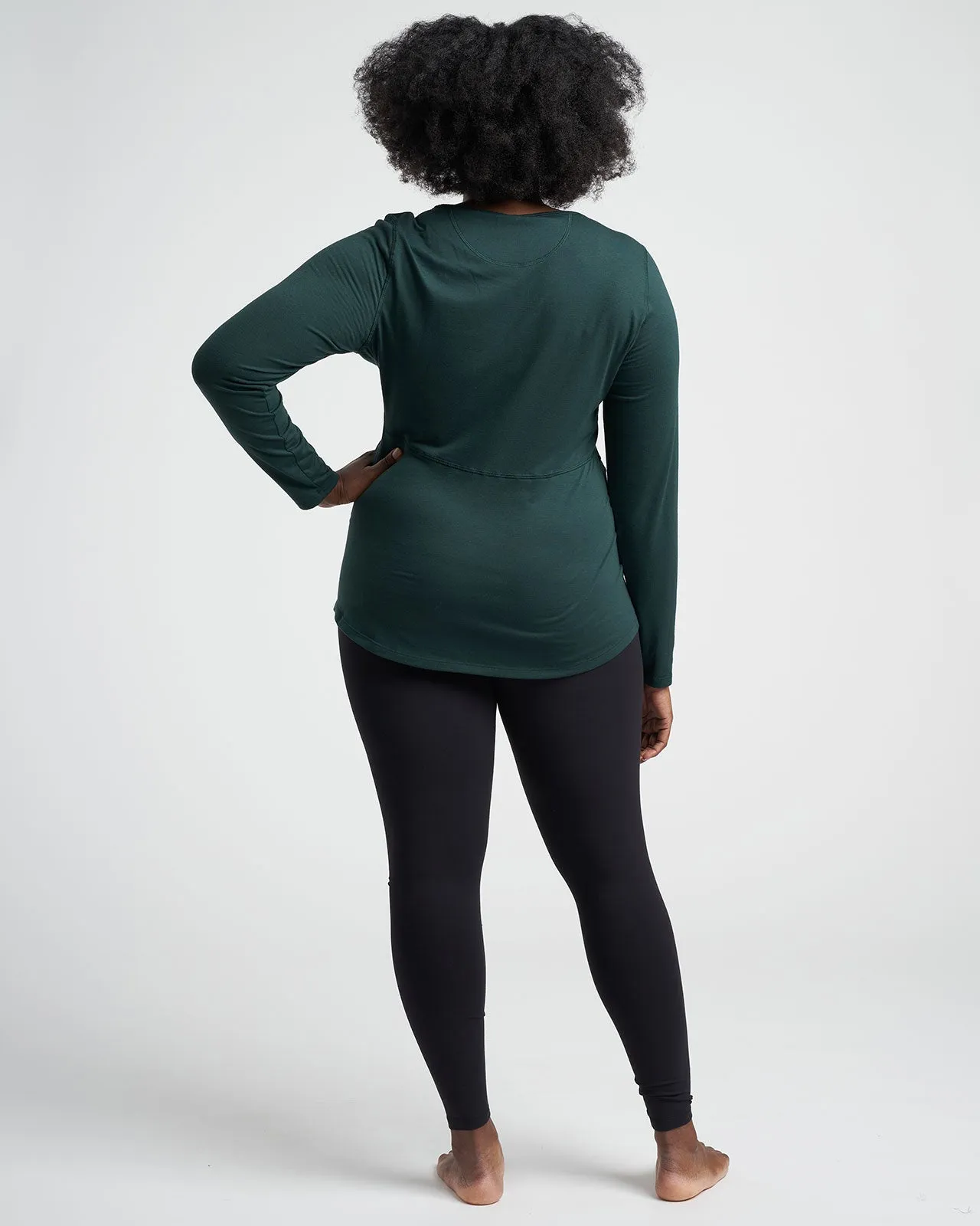 Mia Long Sleeve Movement Tee - Forest Green sold by Universal Standard product image thumbnail 4