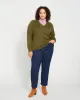Eco Relaxed Core V Neck Sweater - Castelvetrano sold by Universal Standard