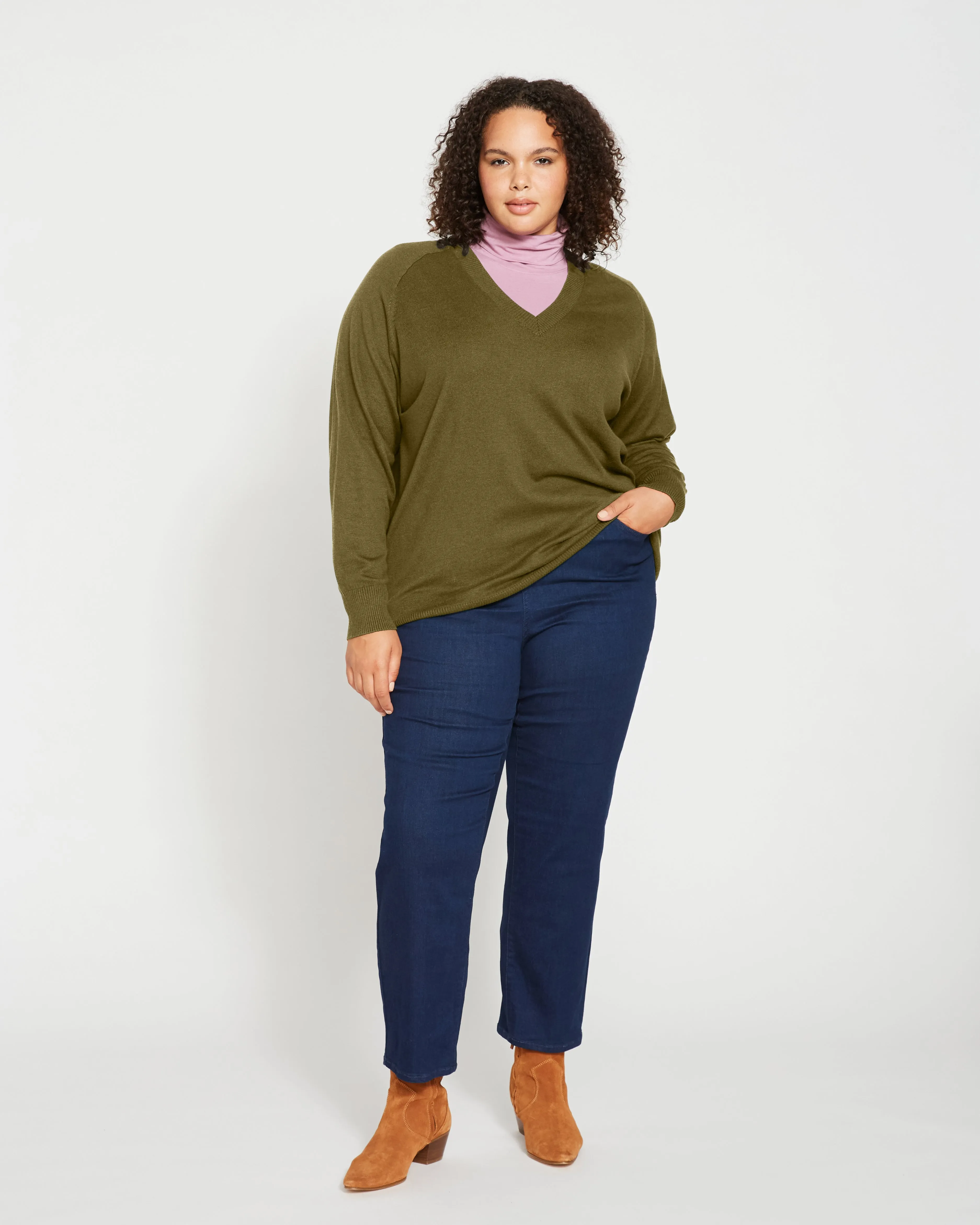 Eco Relaxed Core V Neck Sweater - Castelvetrano sold by Universal Standard product image thumbnail 2