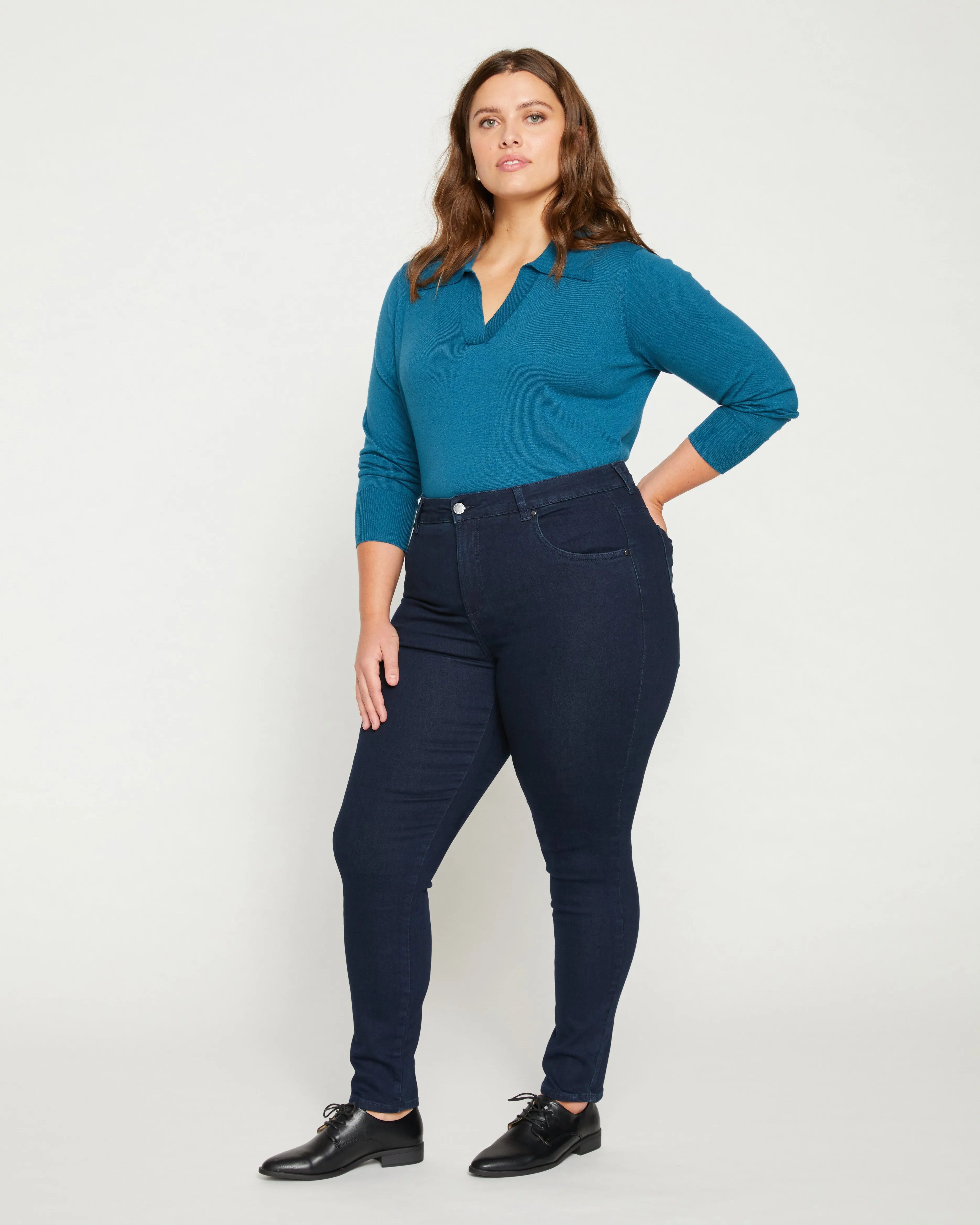 Seine High Rise Skinny Jeans 30 Inch - Dark Indigo sold by Universal Standard product image thumbnail 3