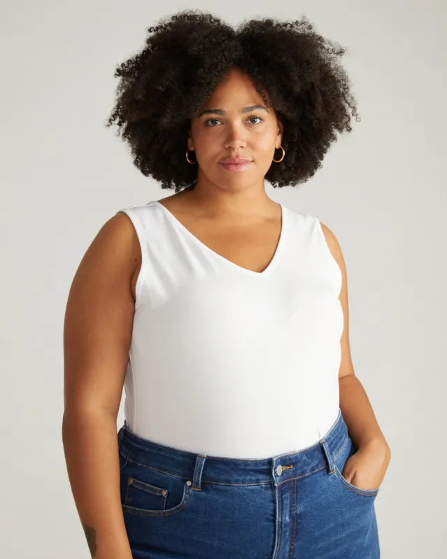 Double V Tank - White sold by Universal Standard