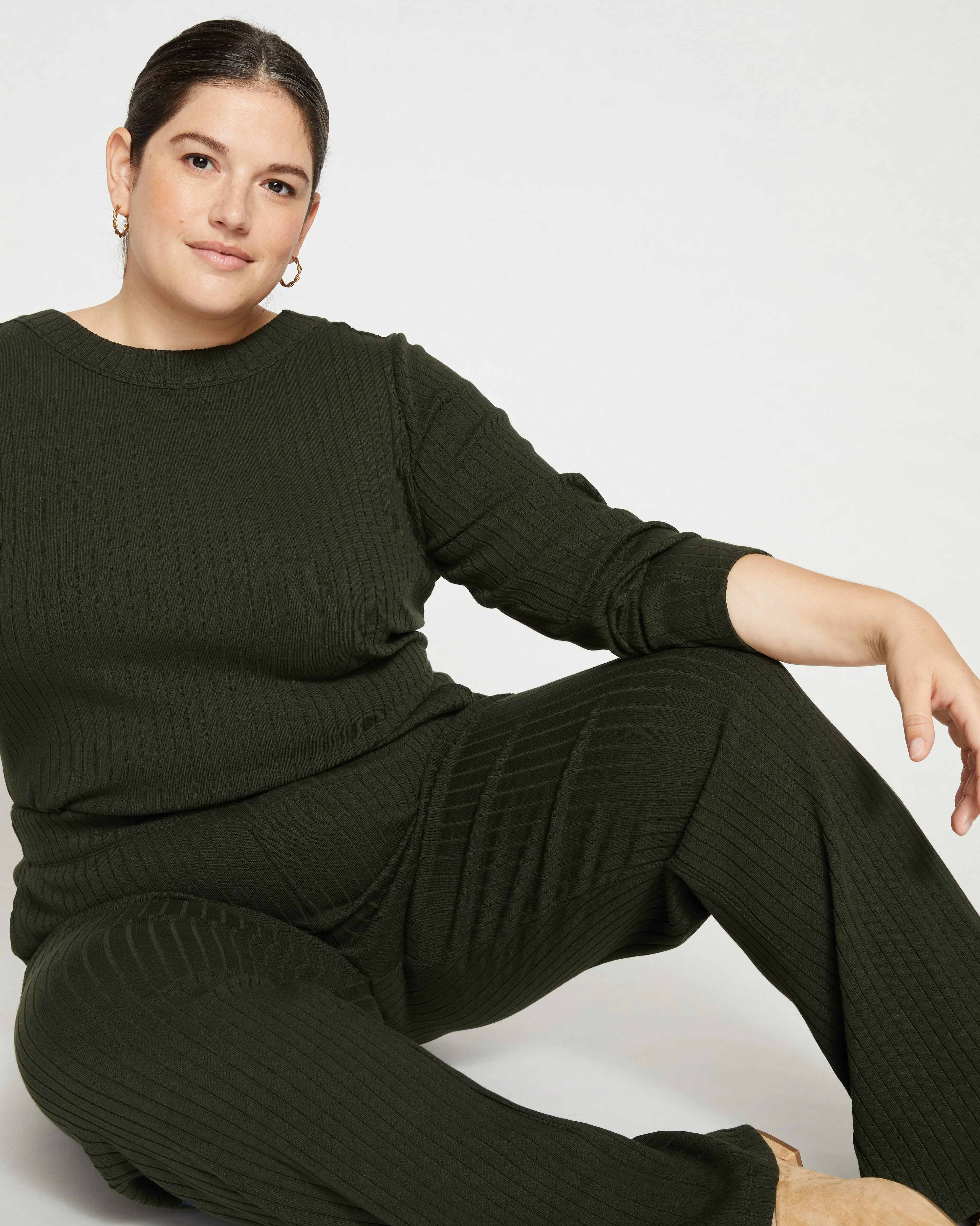 Aspen Rib Wide Leg Pant - Evening Forest sold by Universal Standard product image thumbnail 2