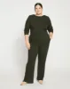 Aspen Rib Wide Leg Pant - Evening Forest sold by Universal Standard