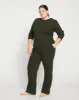 Aspen Rib Wide Leg Pant - Evening Forest sold by Universal Standard