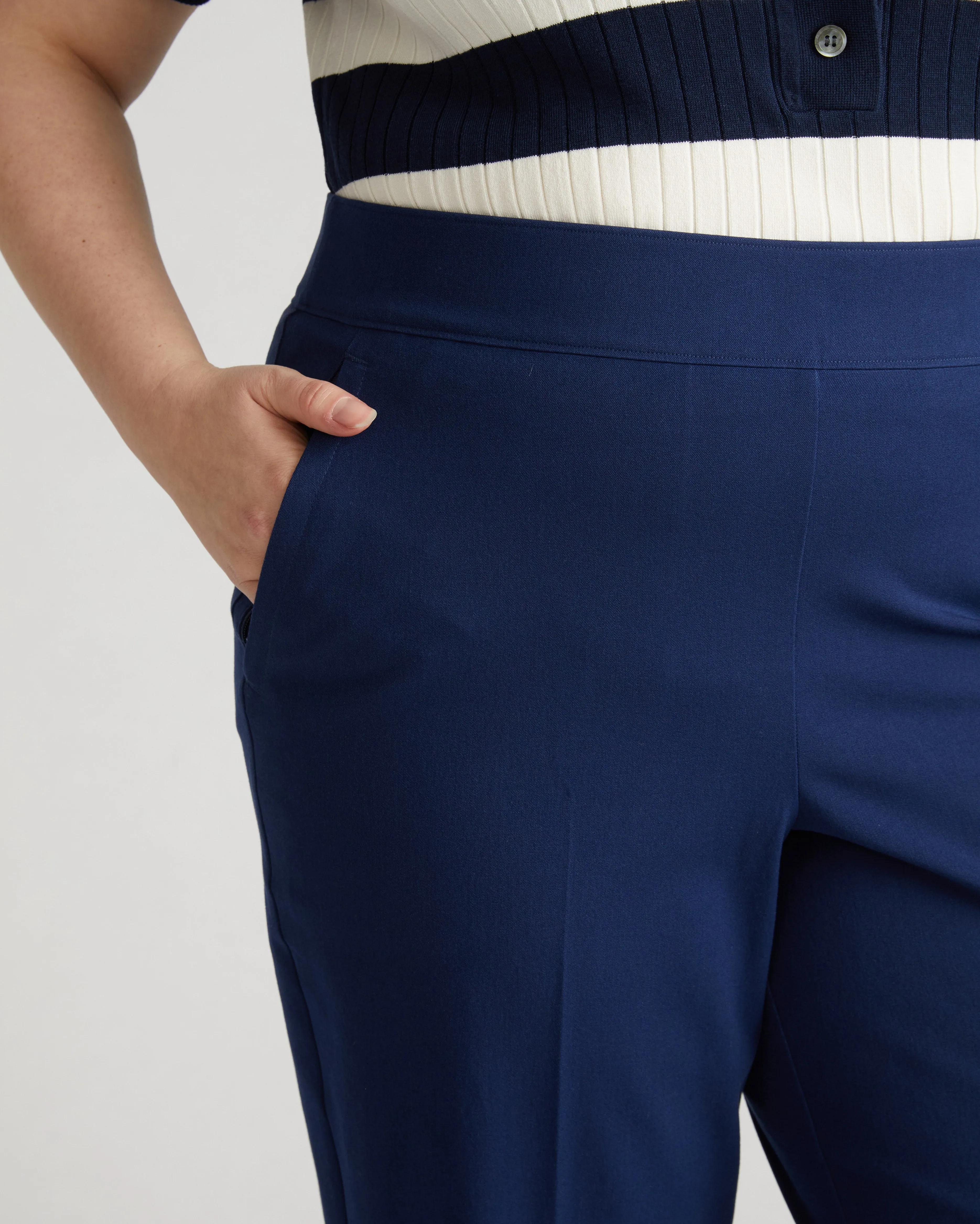 Magic Cotton Straight Leg Pants - Brilliant Navy sold by Universal Standard product image thumbnail 2