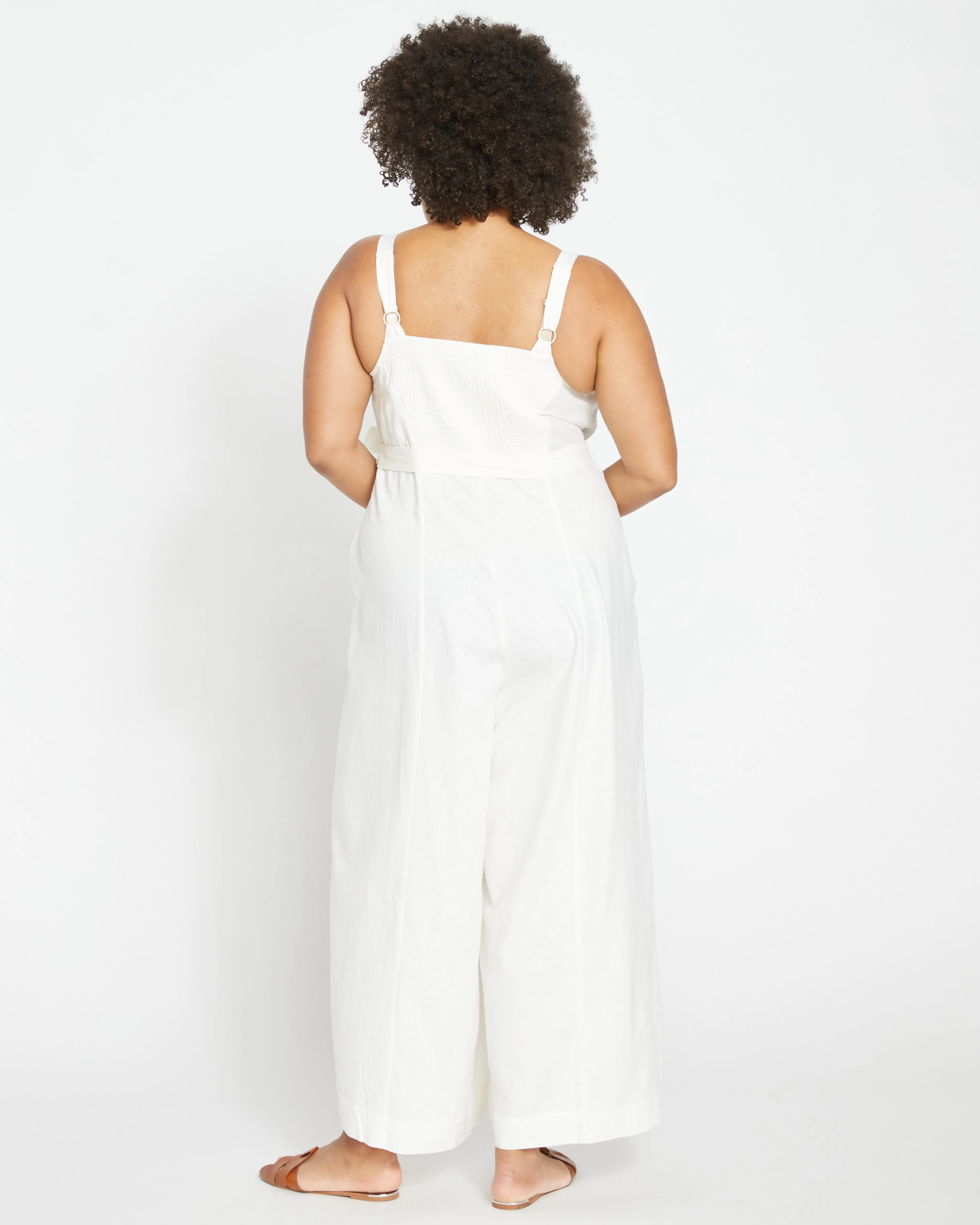 Promenade Linen Jumpsuit - White sold by Universal Standard product image thumbnail 5