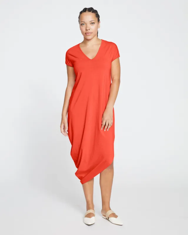 Iconic Geneva V-Neck Dress - Sanguinello sold by Universal Standard