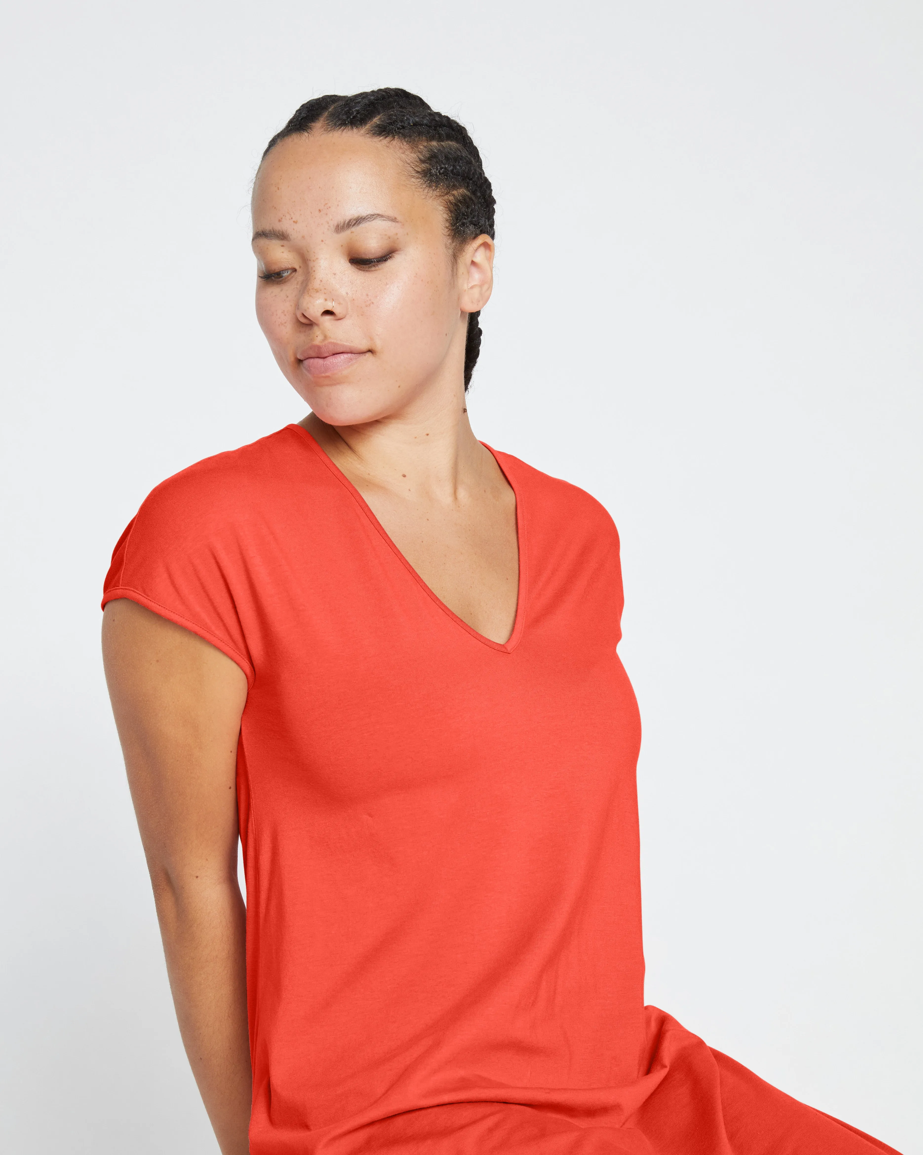 Iconic Geneva V-Neck Dress - Sanguinello sold by Universal Standard product image thumbnail 2