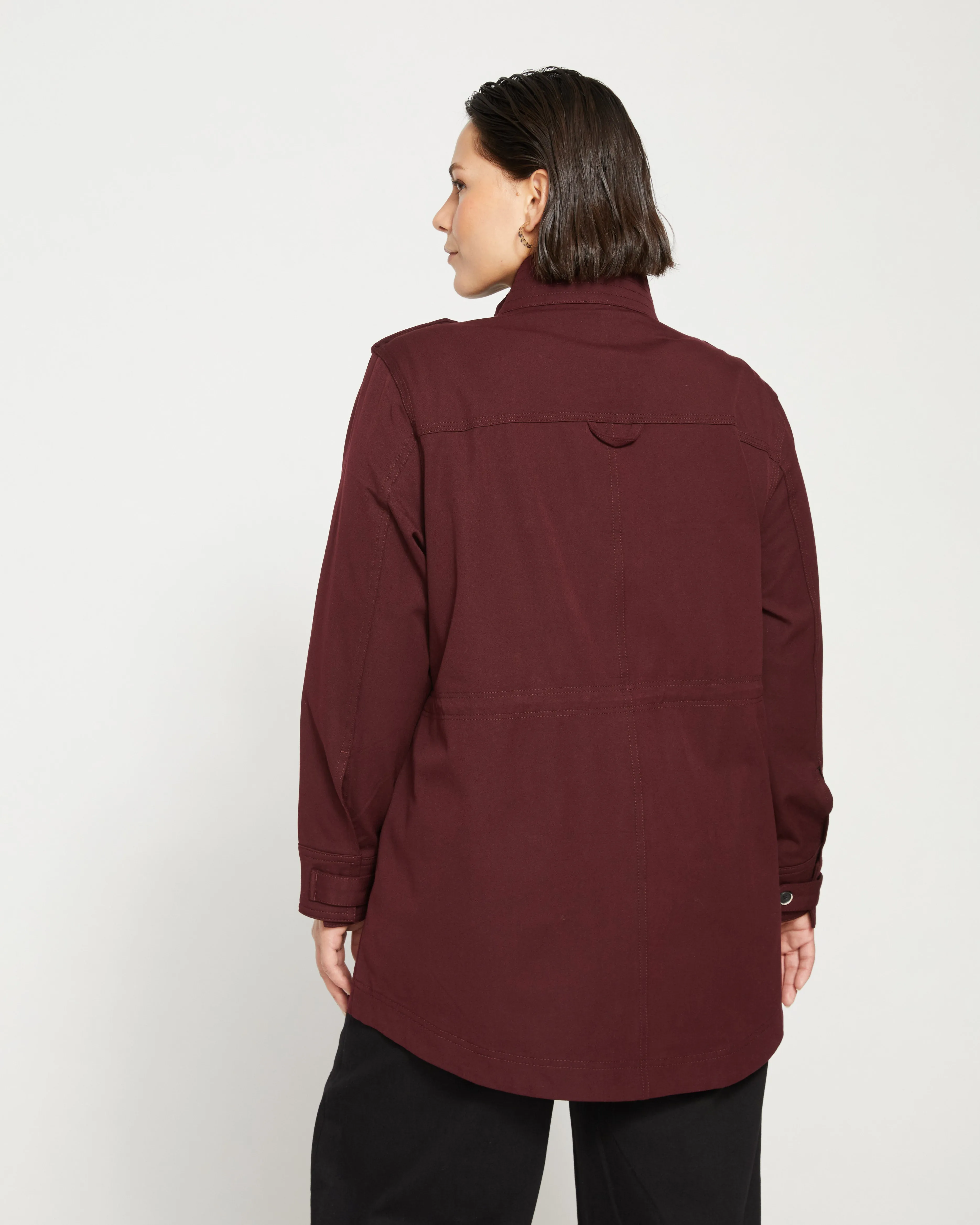 Vineyard Stretch Twill Jacket - Black Cherry sold by Universal Standard product image thumbnail 4