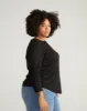 Breeze Stretch Linen Long Sleeve Tee - Black sold by Universal Standard