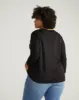 Breeze Stretch Linen Long Sleeve Tee - Black sold by Universal Standard