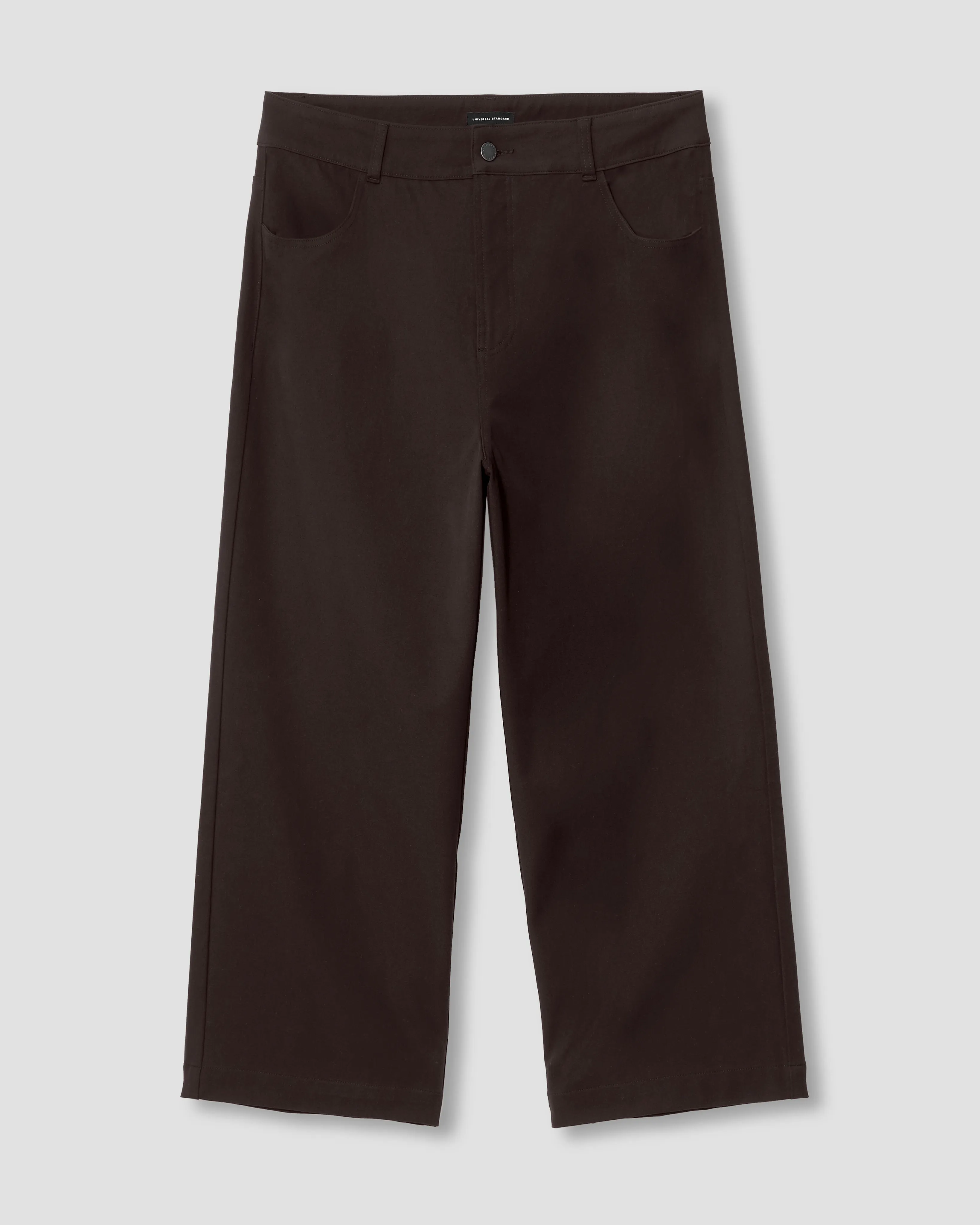 Faye Stretch Cotton Twill Boyfriend Crop Pants - Mole sold by Universal Standard product image thumbnail 2