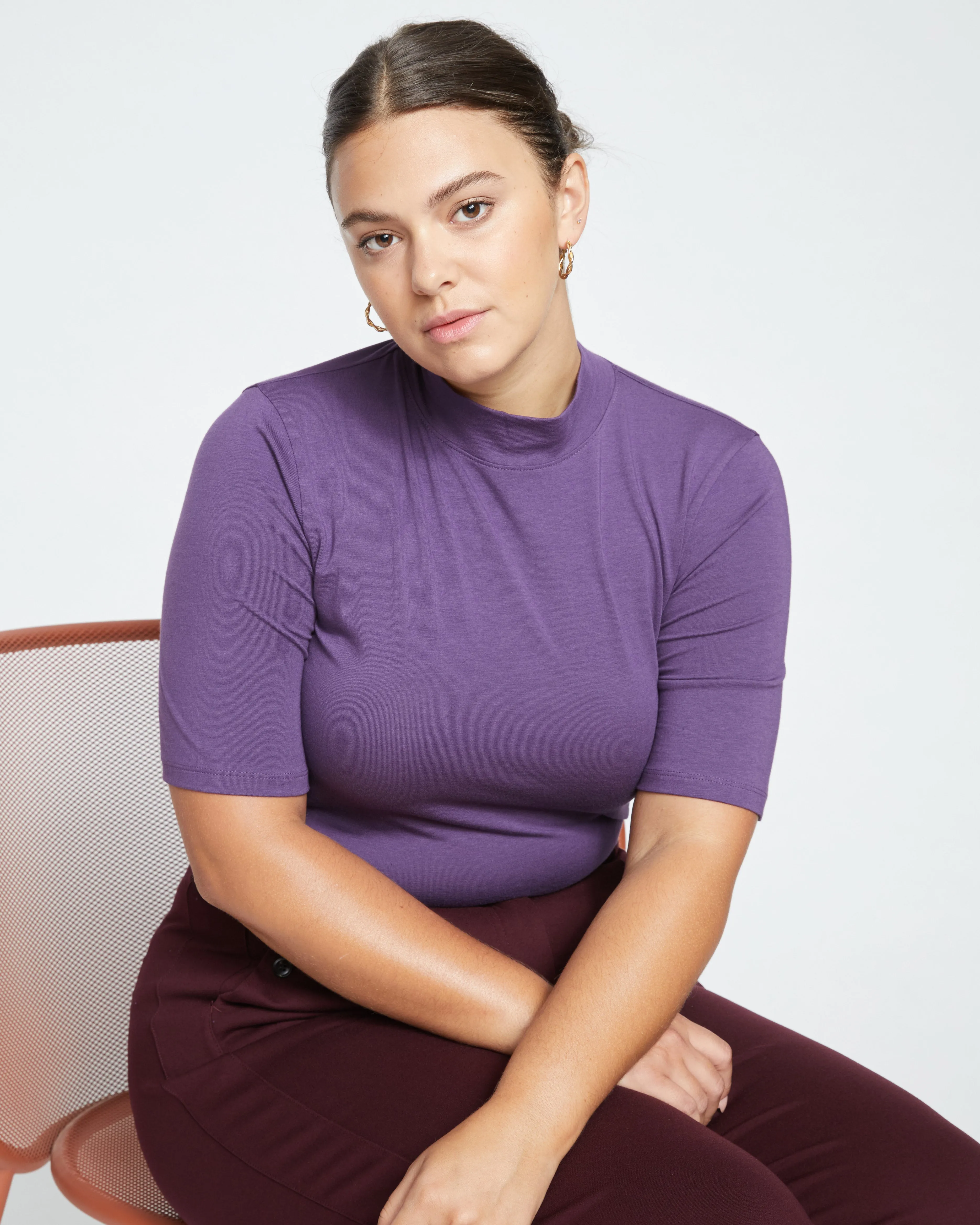 Modern Mock Neck Tee - Potion Purple sold by Universal Standard product image thumbnail 2