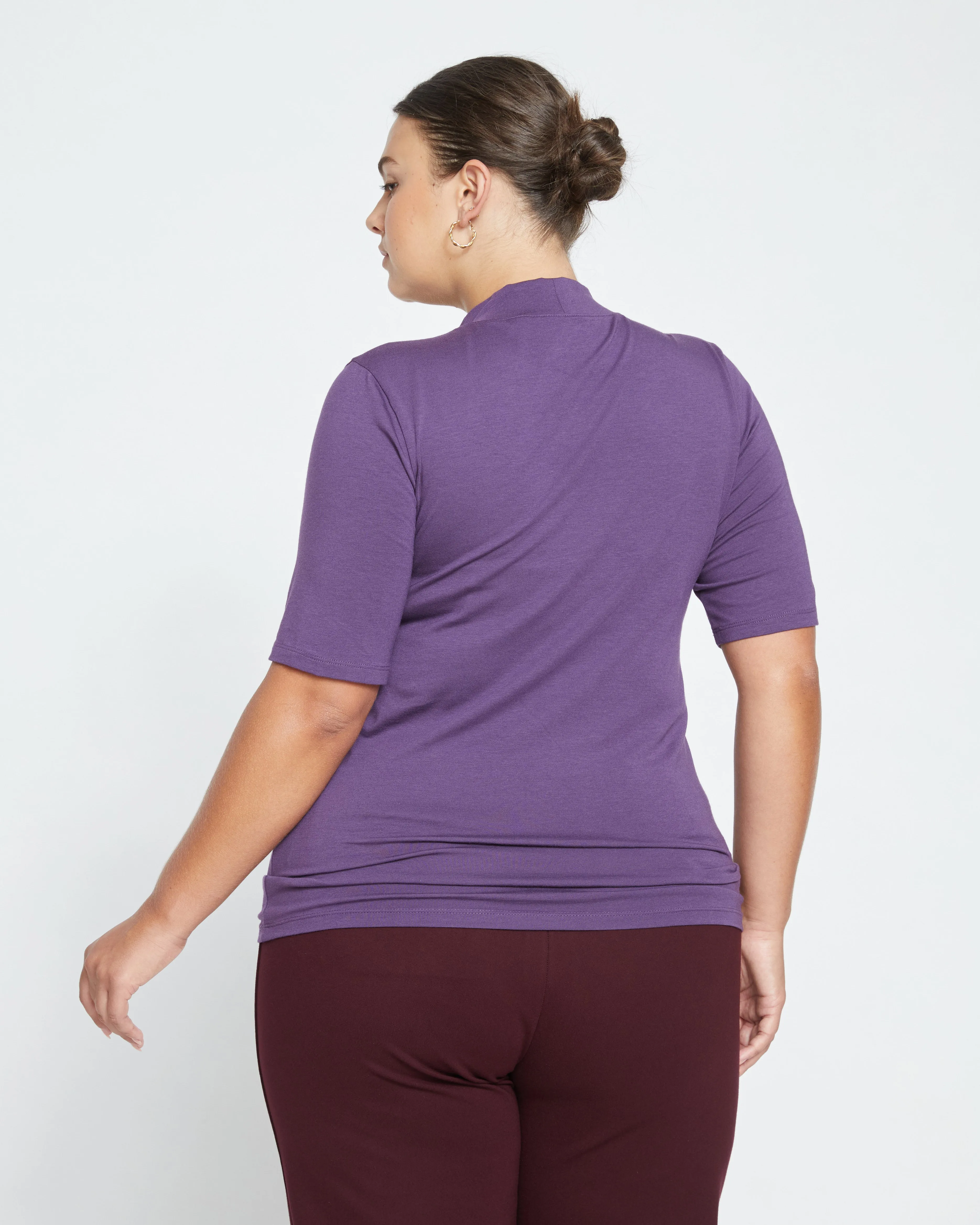 Modern Mock Neck Tee - Potion Purple sold by Universal Standard product image thumbnail 4