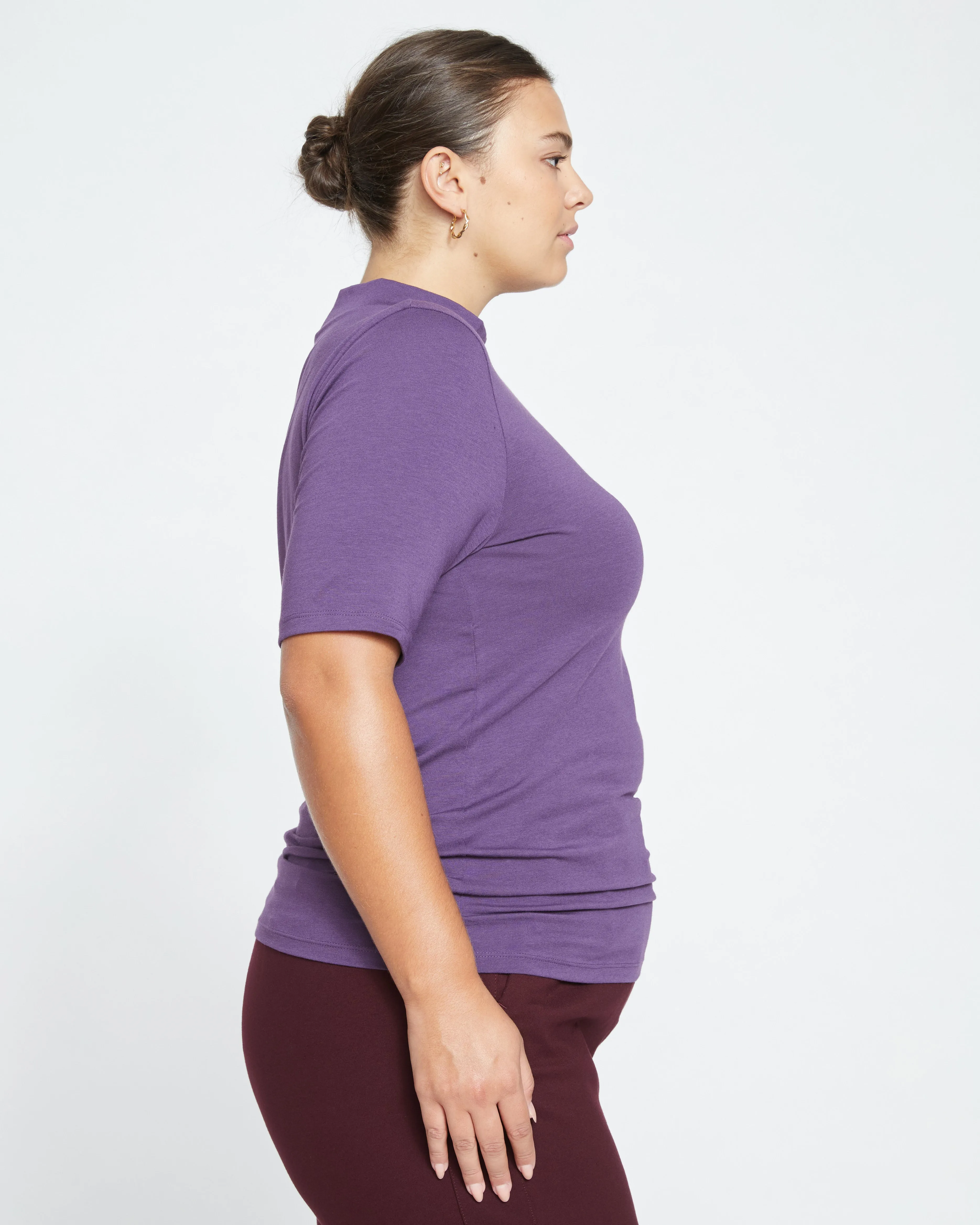 Modern Mock Neck Tee - Potion Purple sold by Universal Standard product image thumbnail 3