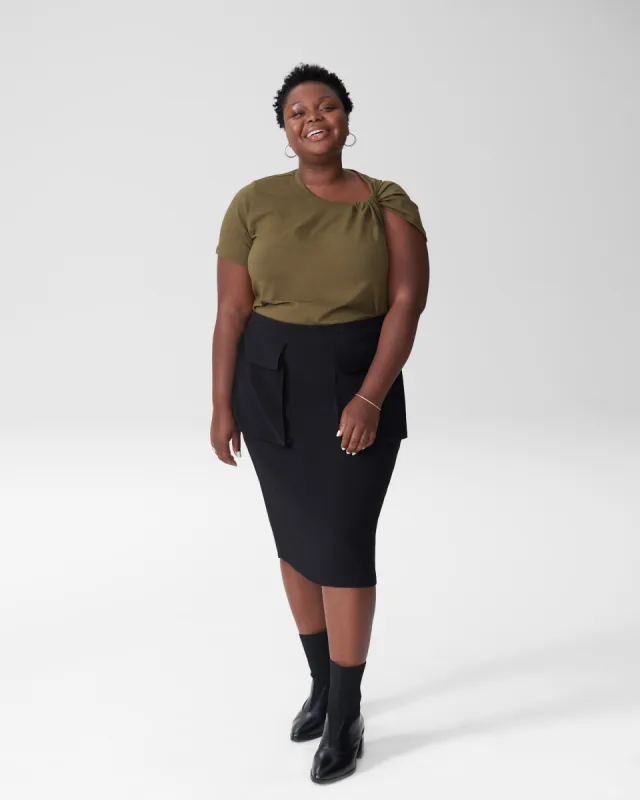 Rosa Twist Tee - Olive sold by Universal Standard