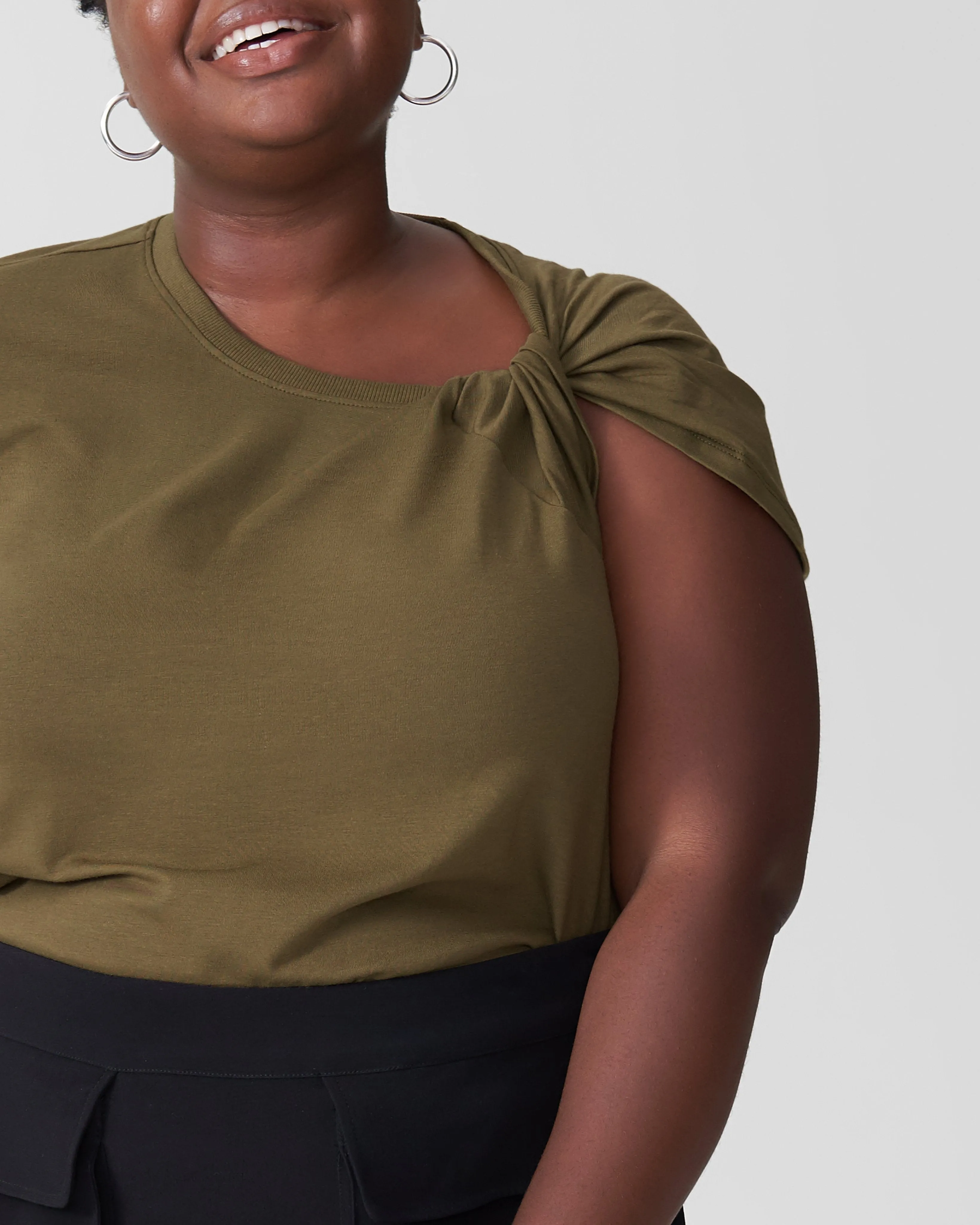 Rosa Twist Tee - Olive sold by Universal Standard product image thumbnail 3