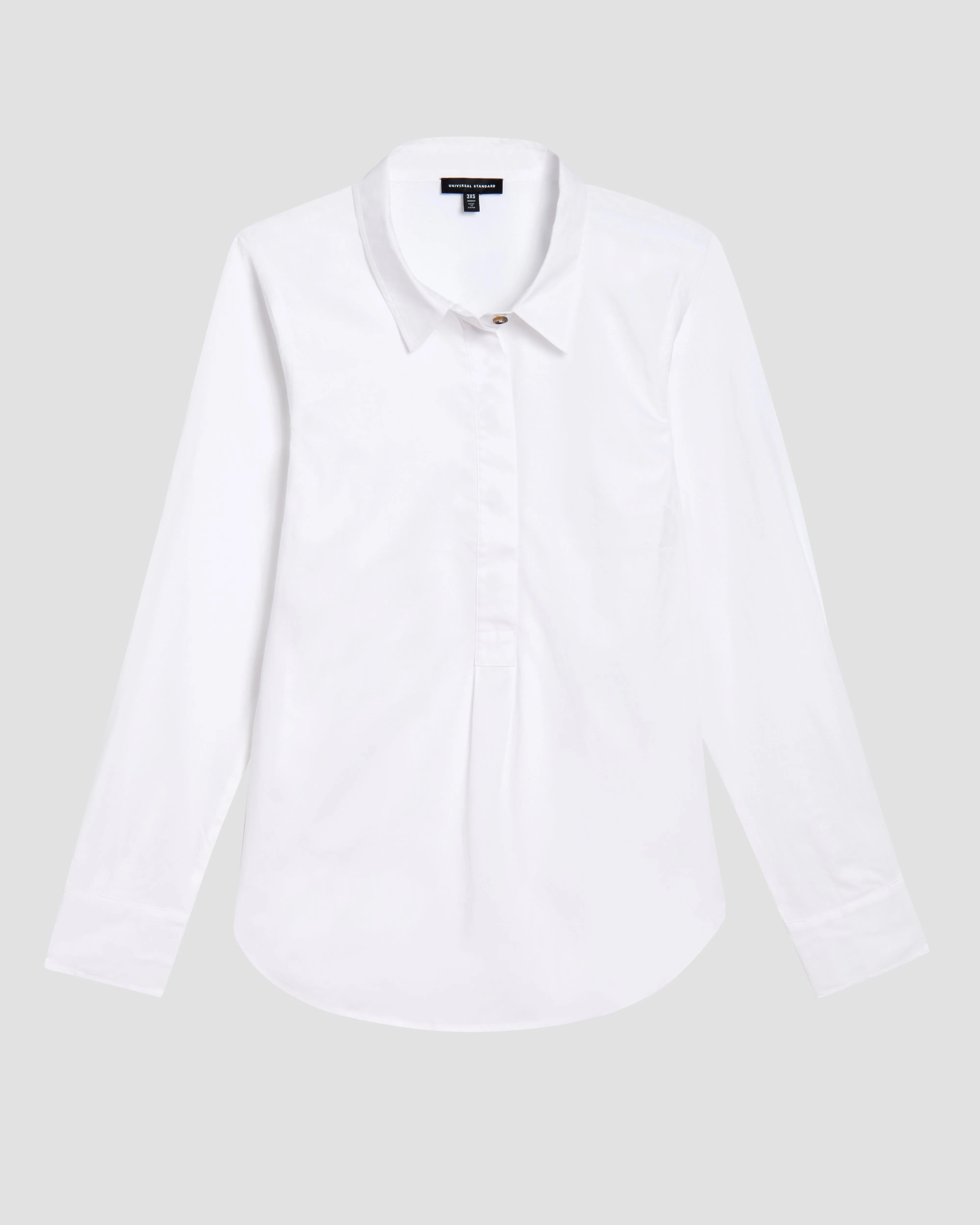 Elbe Popover Stretch Poplin Shirt Classic Fit - White sold by Universal Standard product image thumbnail 2