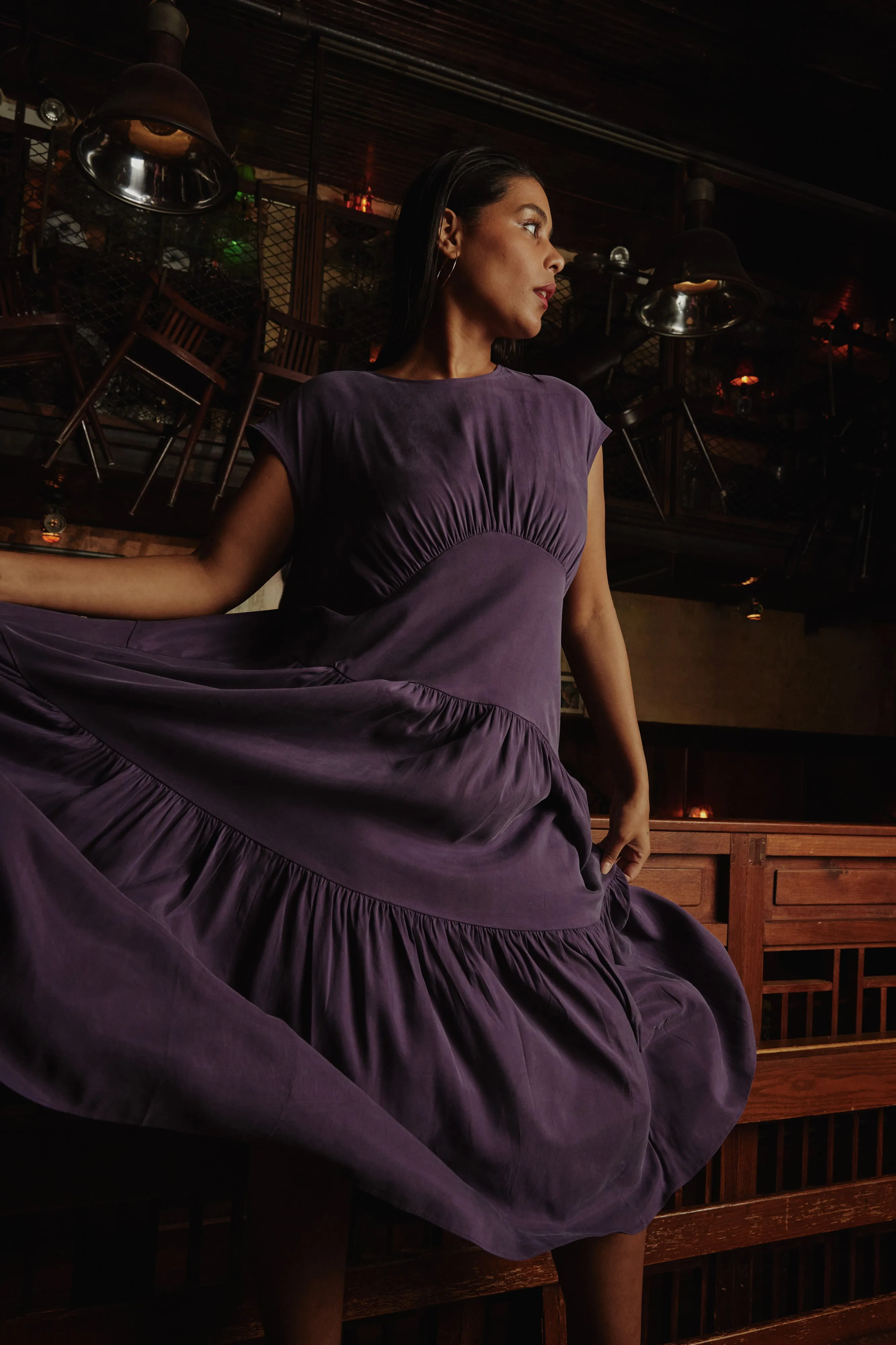 パーティードレス [The Row] Anselm Dress in Cupro Anselm Dress Red in Cupro – The Row
