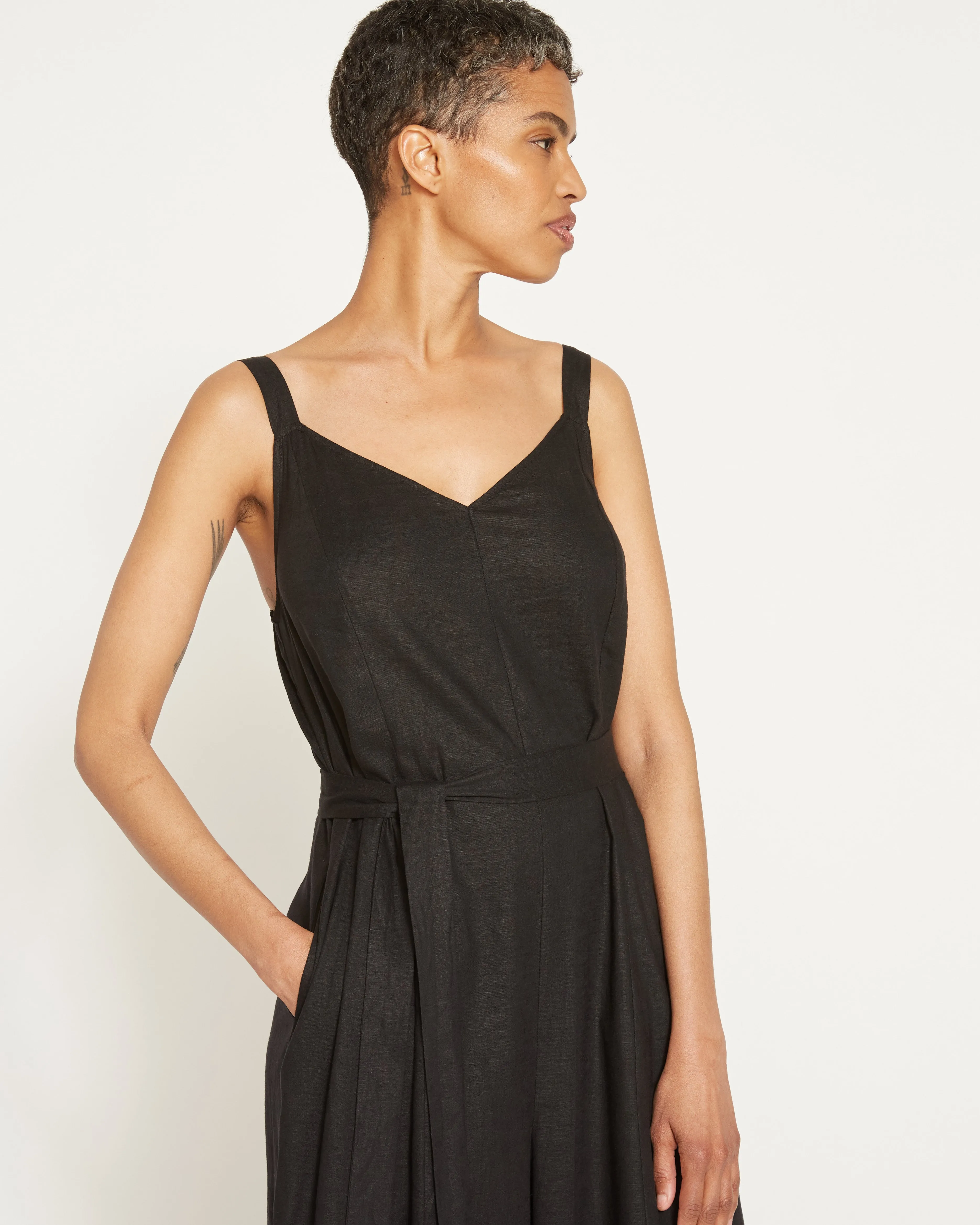 Promenade Linen Jumpsuit - Black sold by Universal Standard product image thumbnail 5