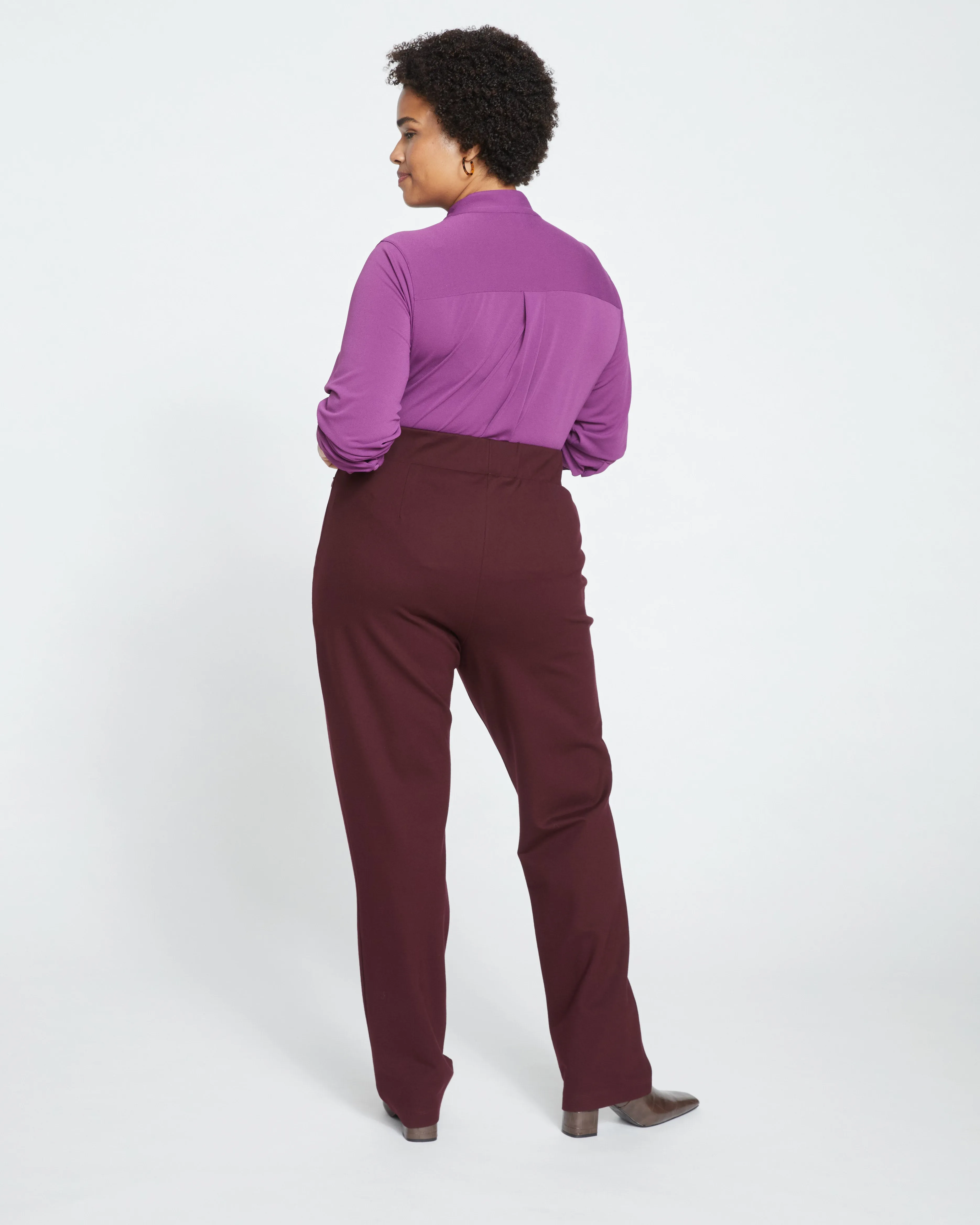 Smart Signature Ponte Pants Long - Black Cherry sold by Universal Standard product image thumbnail 4