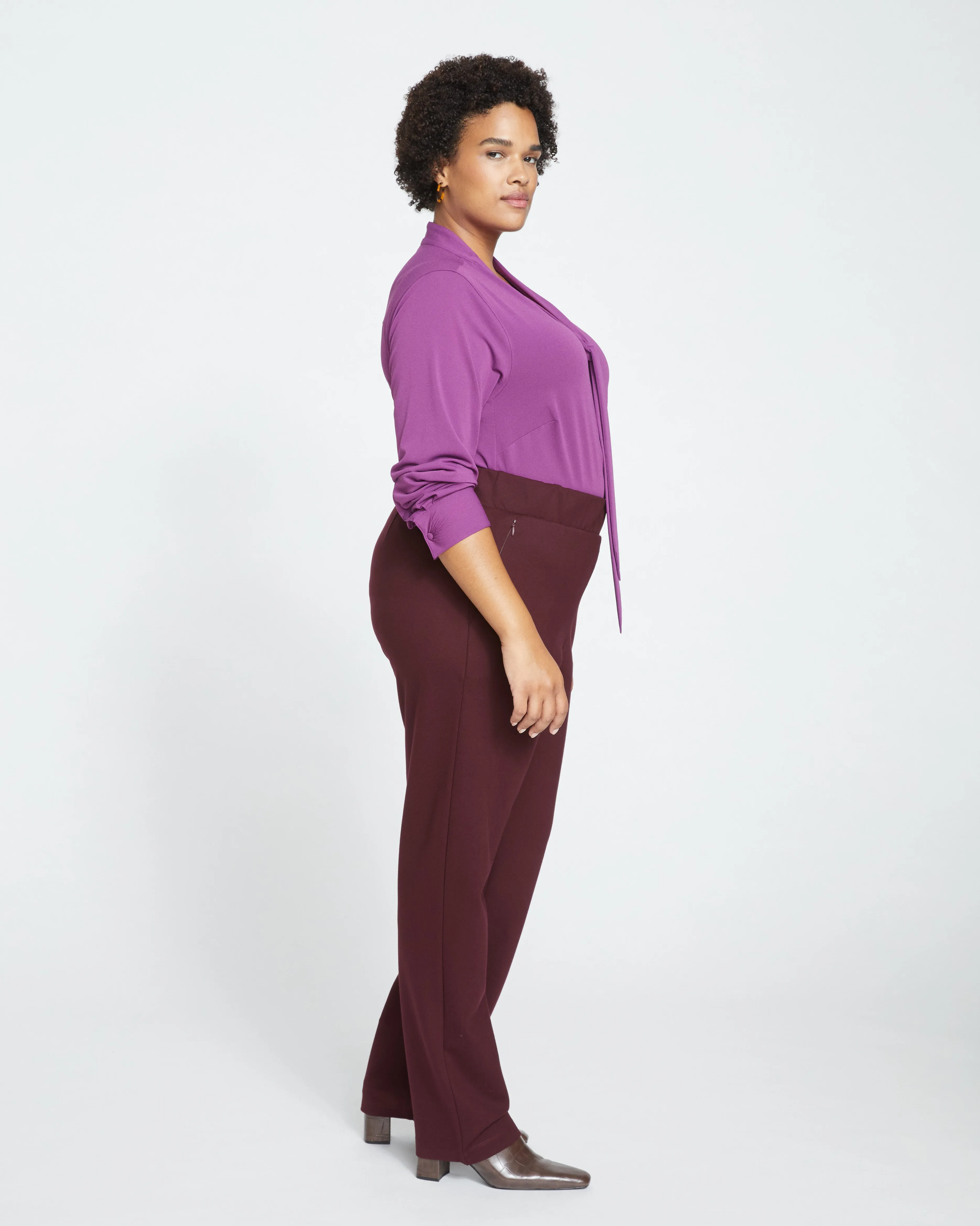 Smart Signature Ponte Pants Long - Black Cherry sold by Universal Standard product image thumbnail 3