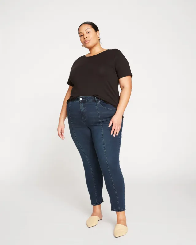Debbie High Rise Seam Skinny Jeans - Dark Indigo sold by Universal Standard