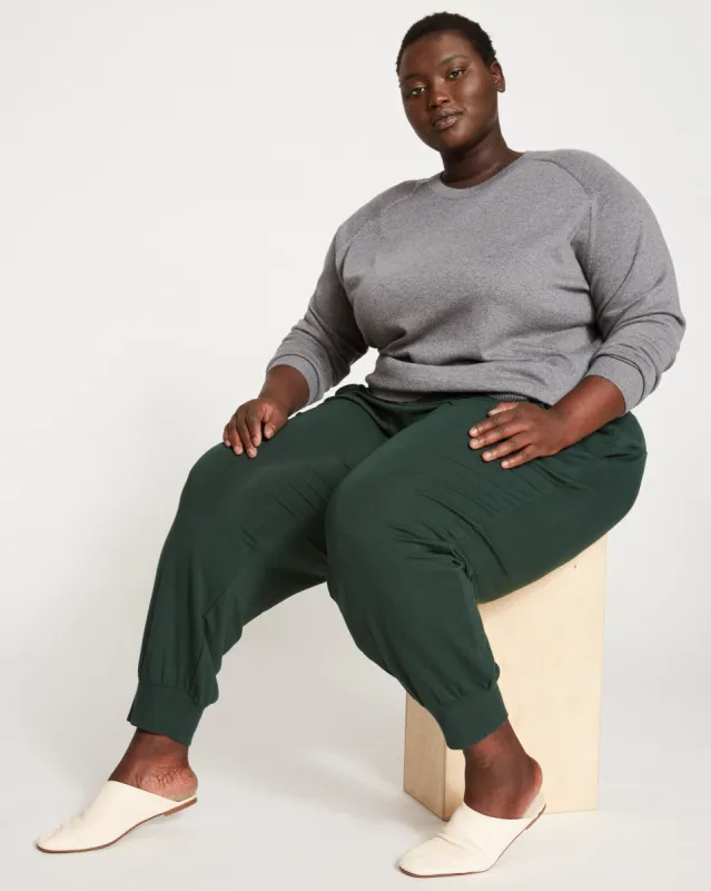 Bridget Luxe Fine Terry Jogger - Forest Green sold by Universal Standard