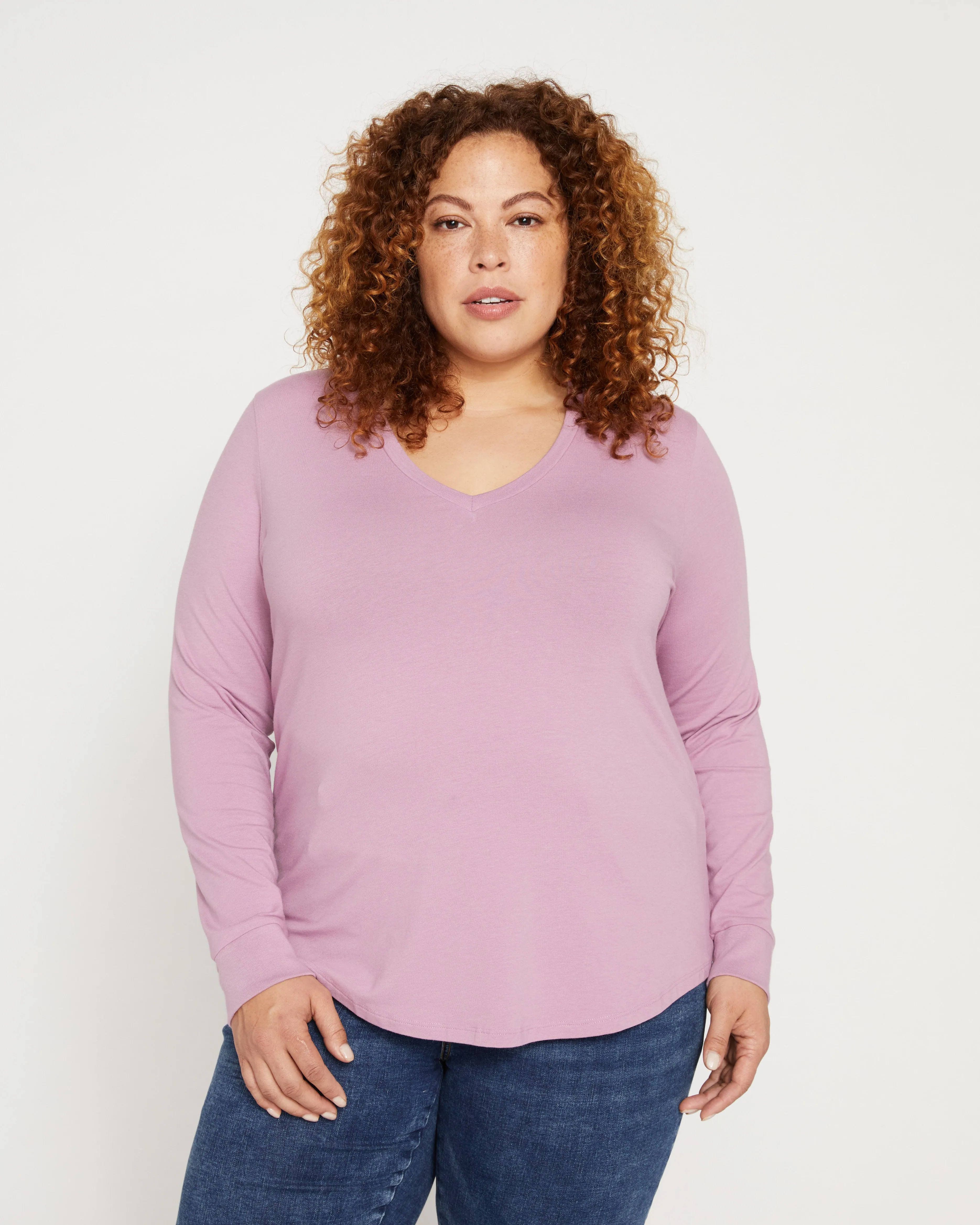 Long Sleeve V Rex - Lilac sold by Universal Standard