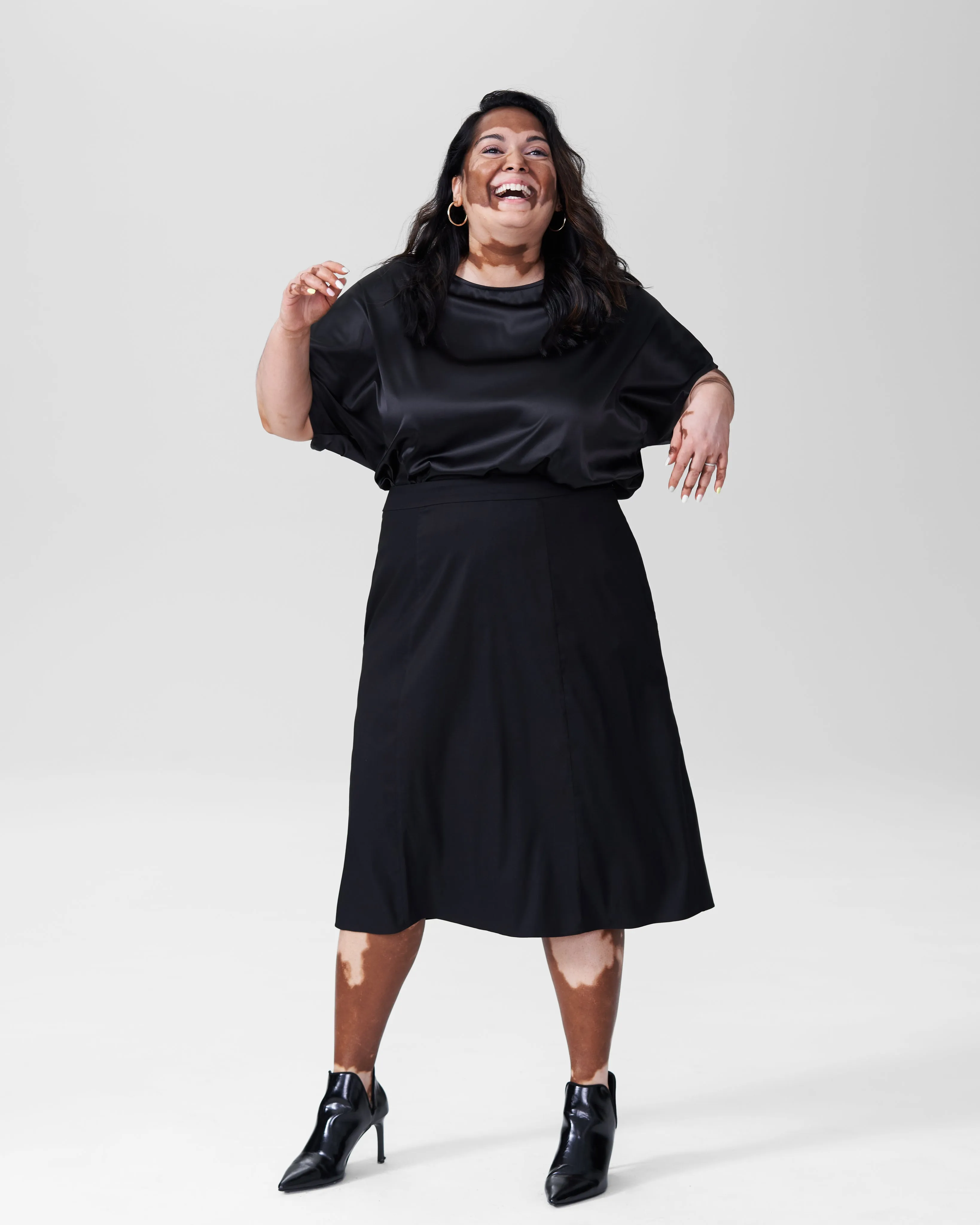 Jessica Skirt - Matte Black sold by Universal Standard