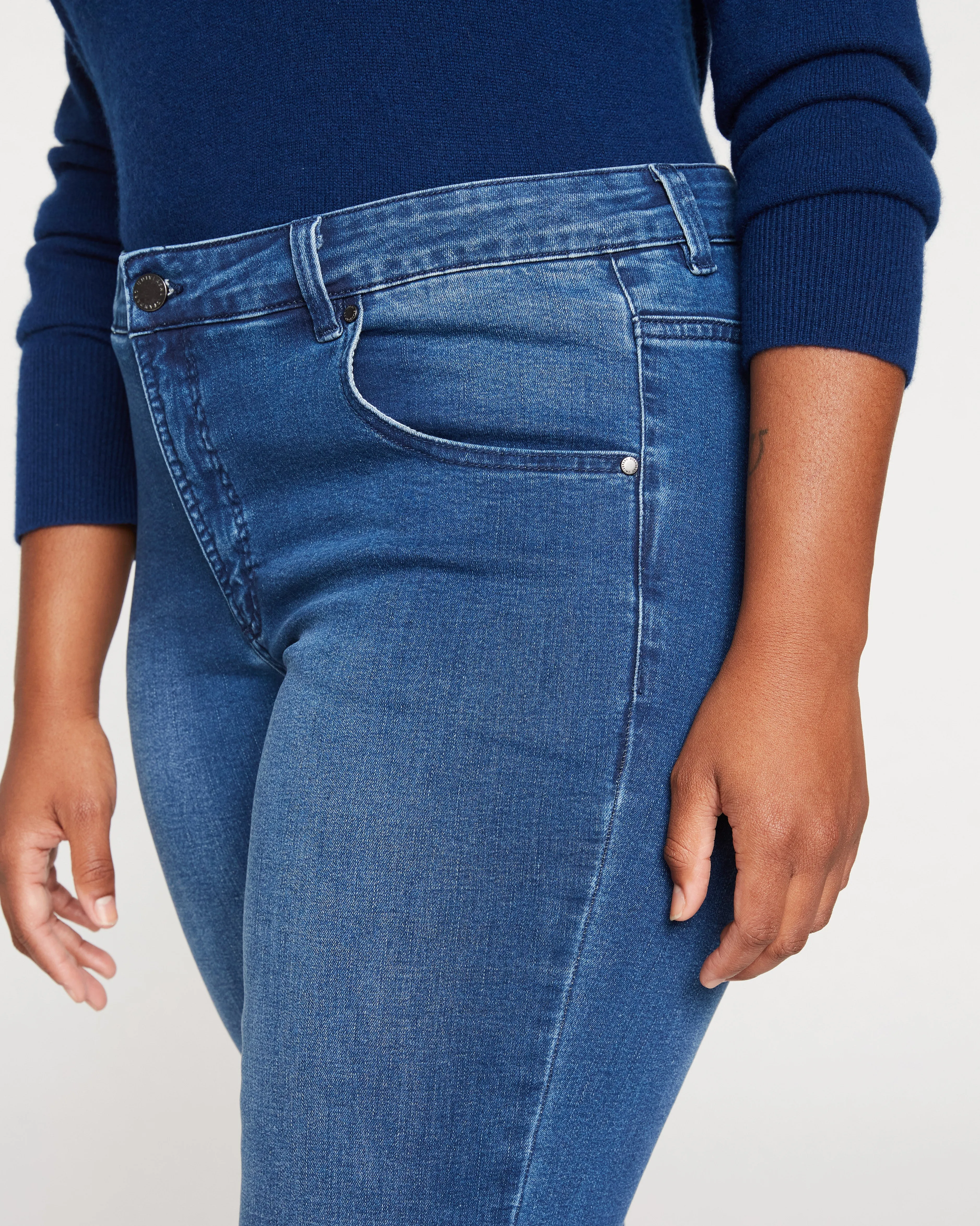 Seine Mid Rise Skinny Jeans 27 Inch - True Blue sold by Universal Standard product image thumbnail 4