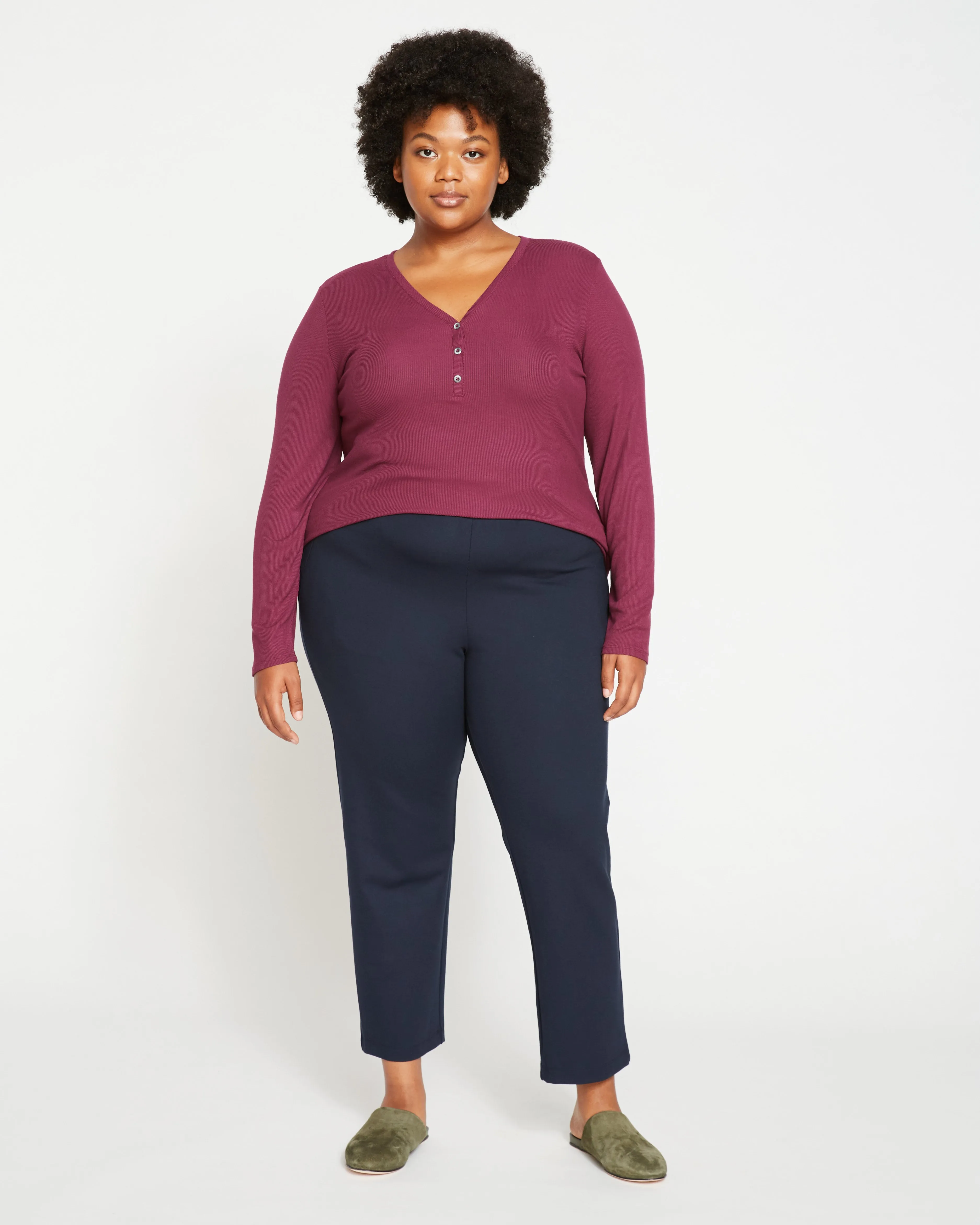 Smart Signature Ponte Pants - Navy sold by Universal Standard