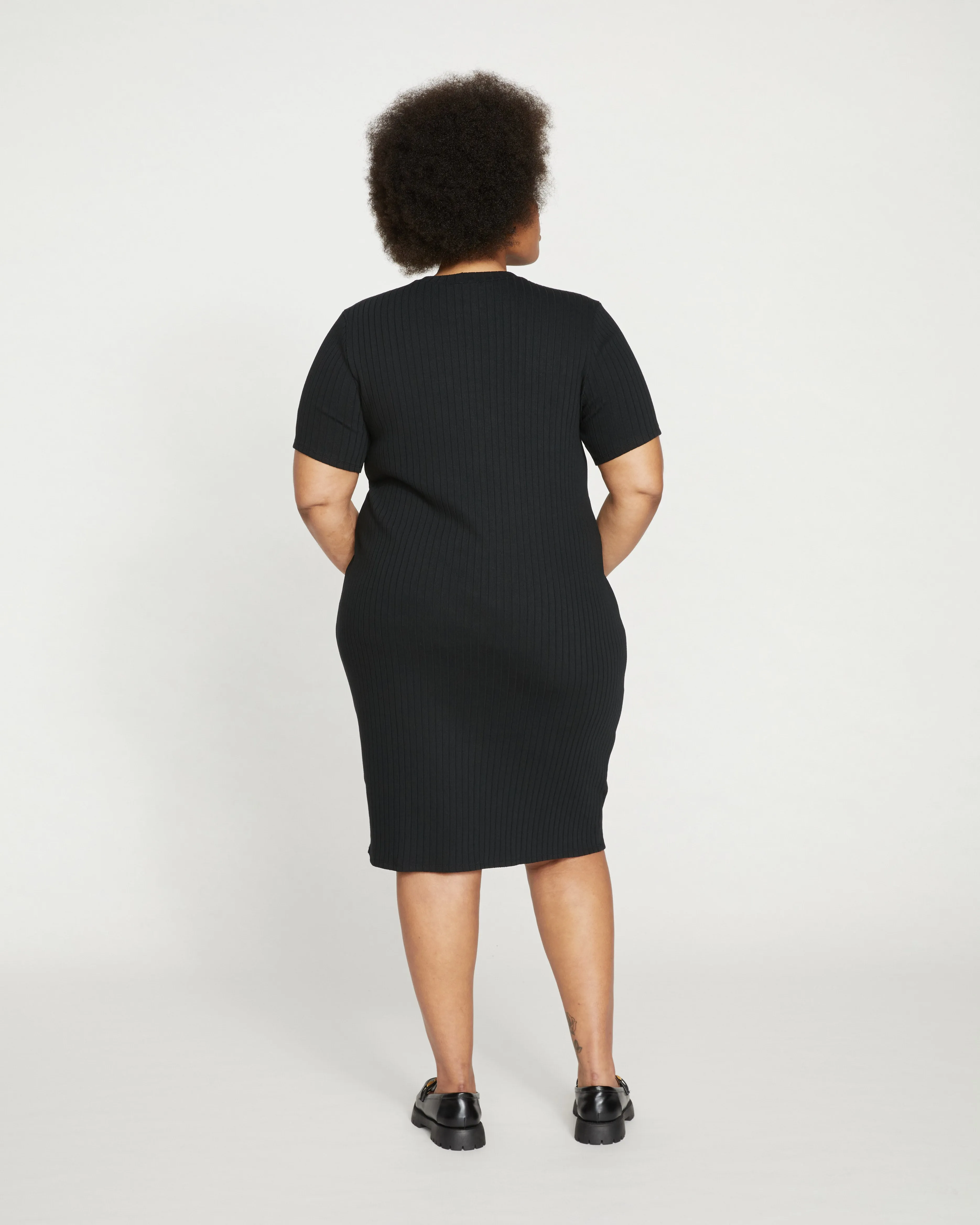 Aspen Rib T-Shirt Dress - Black sold by Universal Standard product image thumbnail 5