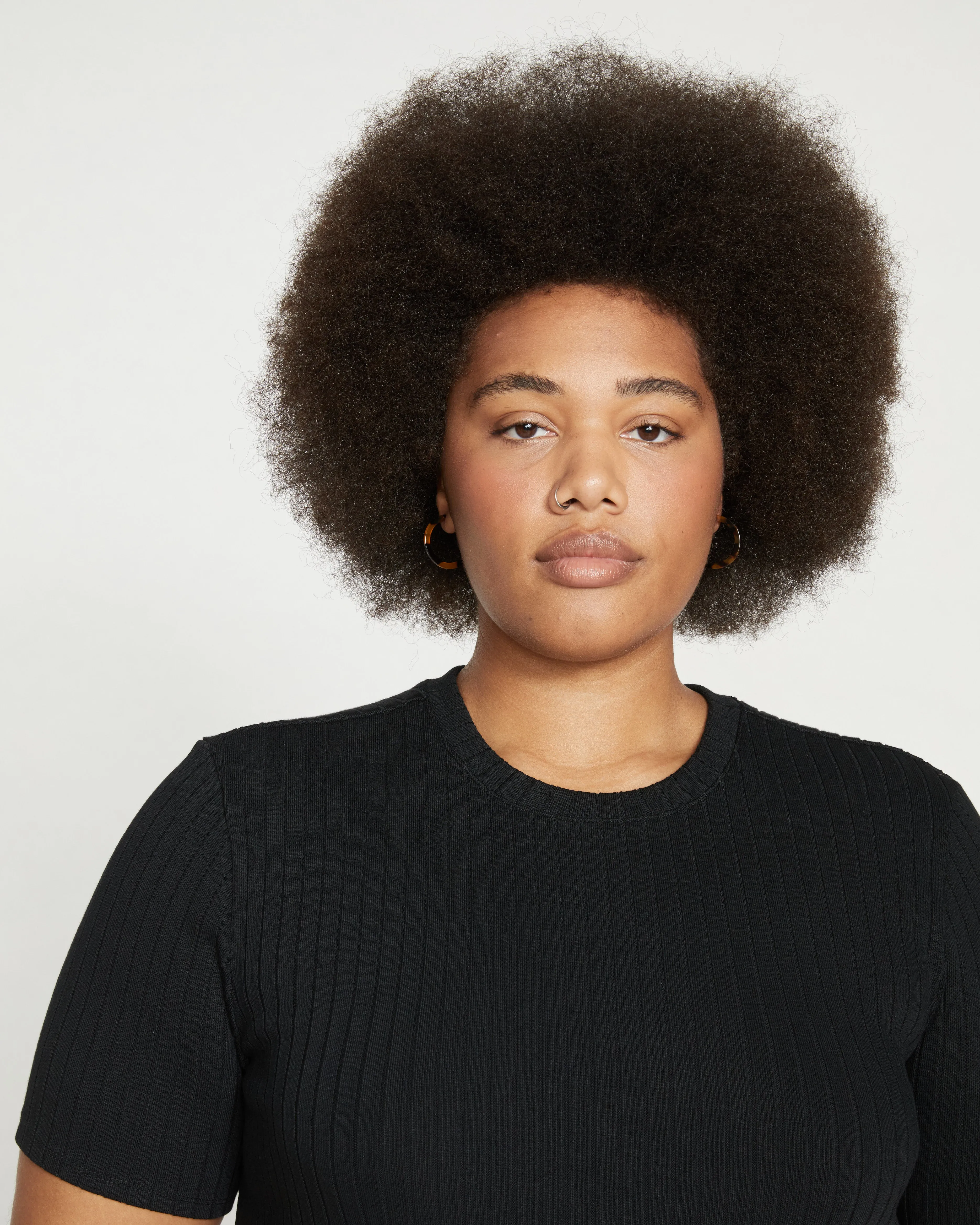 Aspen Rib T-Shirt Dress - Black sold by Universal Standard product image thumbnail 2