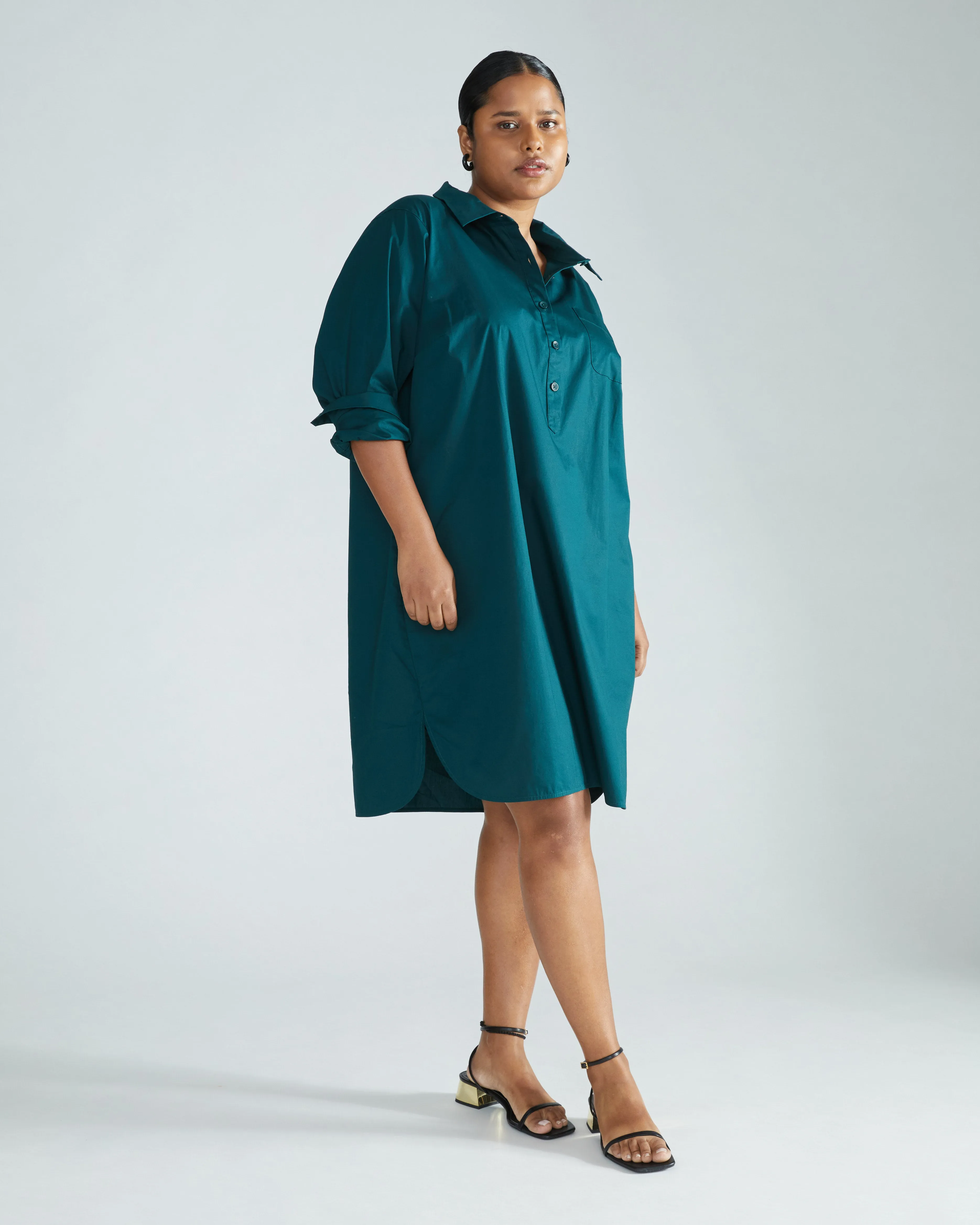 Rubicon Shirtdress 2 - Forest Green sold by Universal Standard