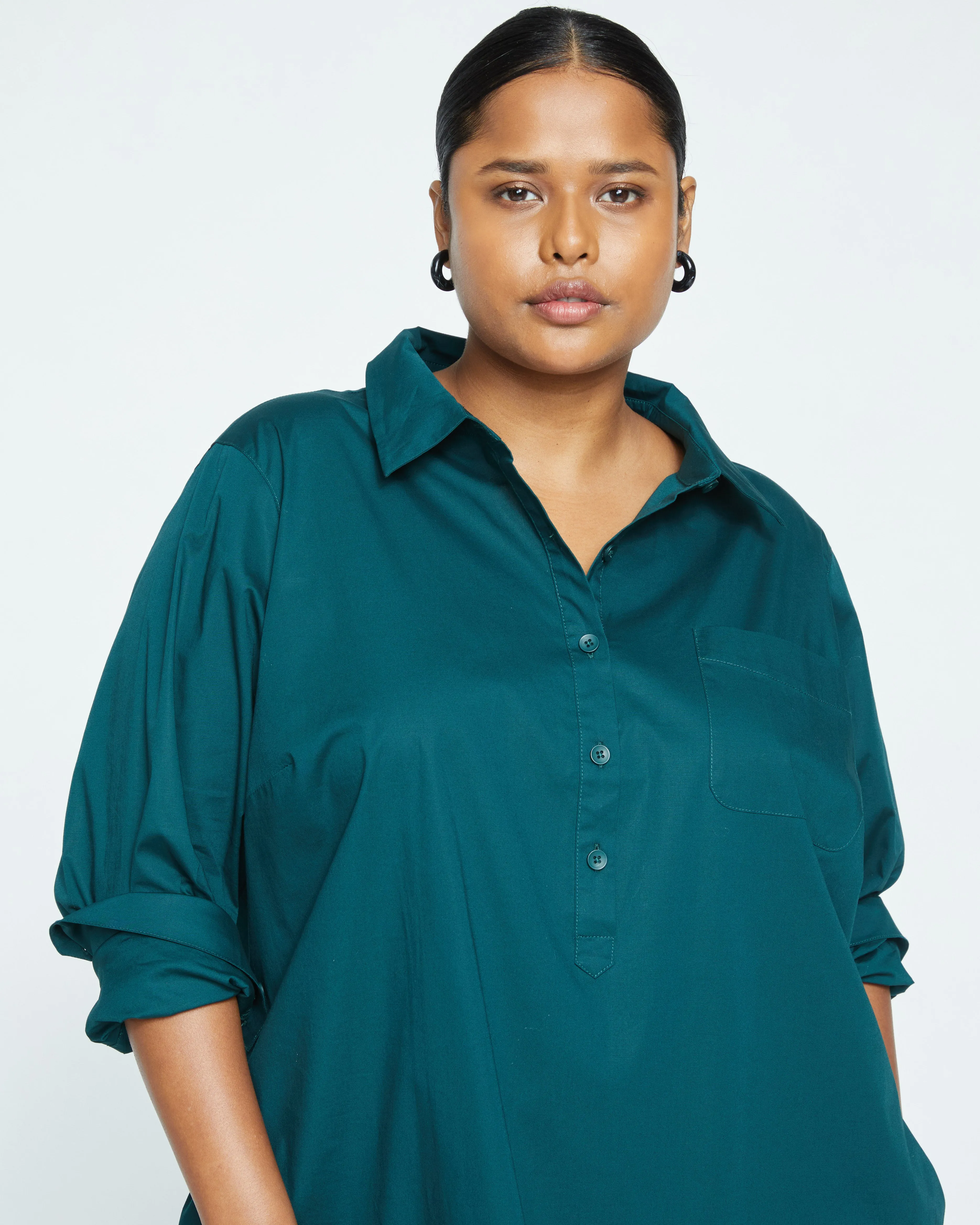 Rubicon Shirtdress 2 - Forest Green sold by Universal Standard product image thumbnail 3