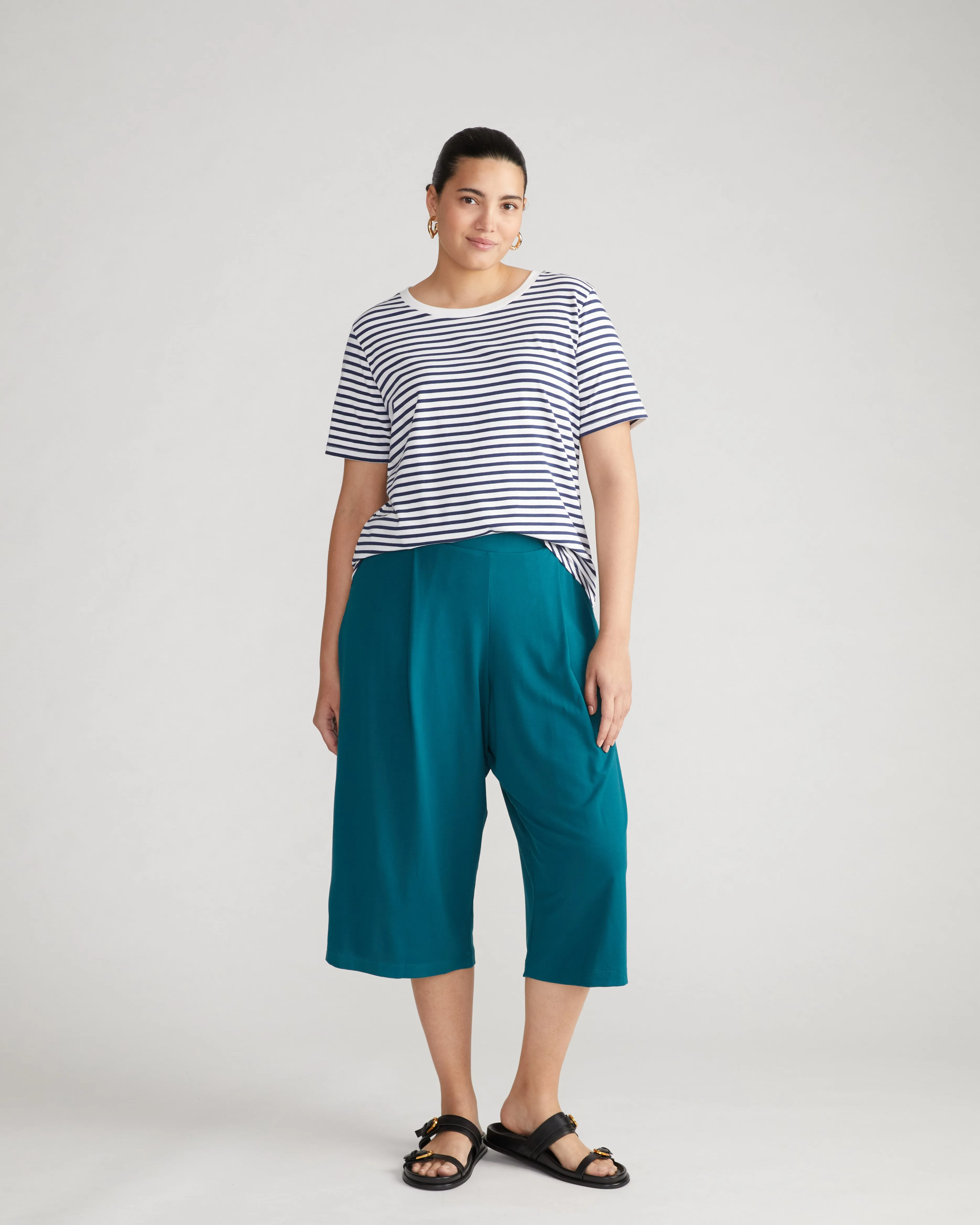 Casual Culottes - Deep Sea sold by Universal Standard