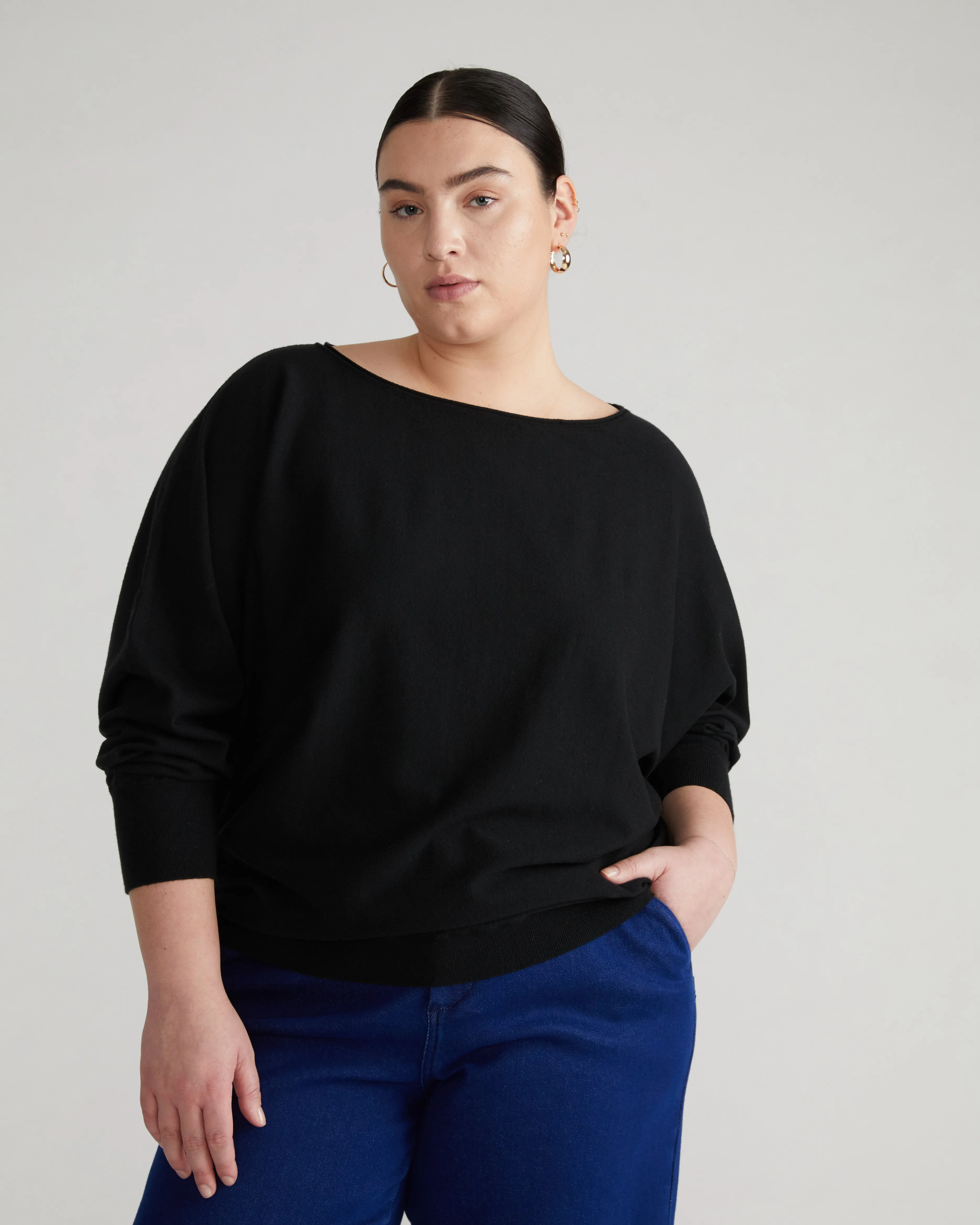 Better-Than-Cashmere Dolman Sweater - Black sold by Universal Standard product image thumbnail 2