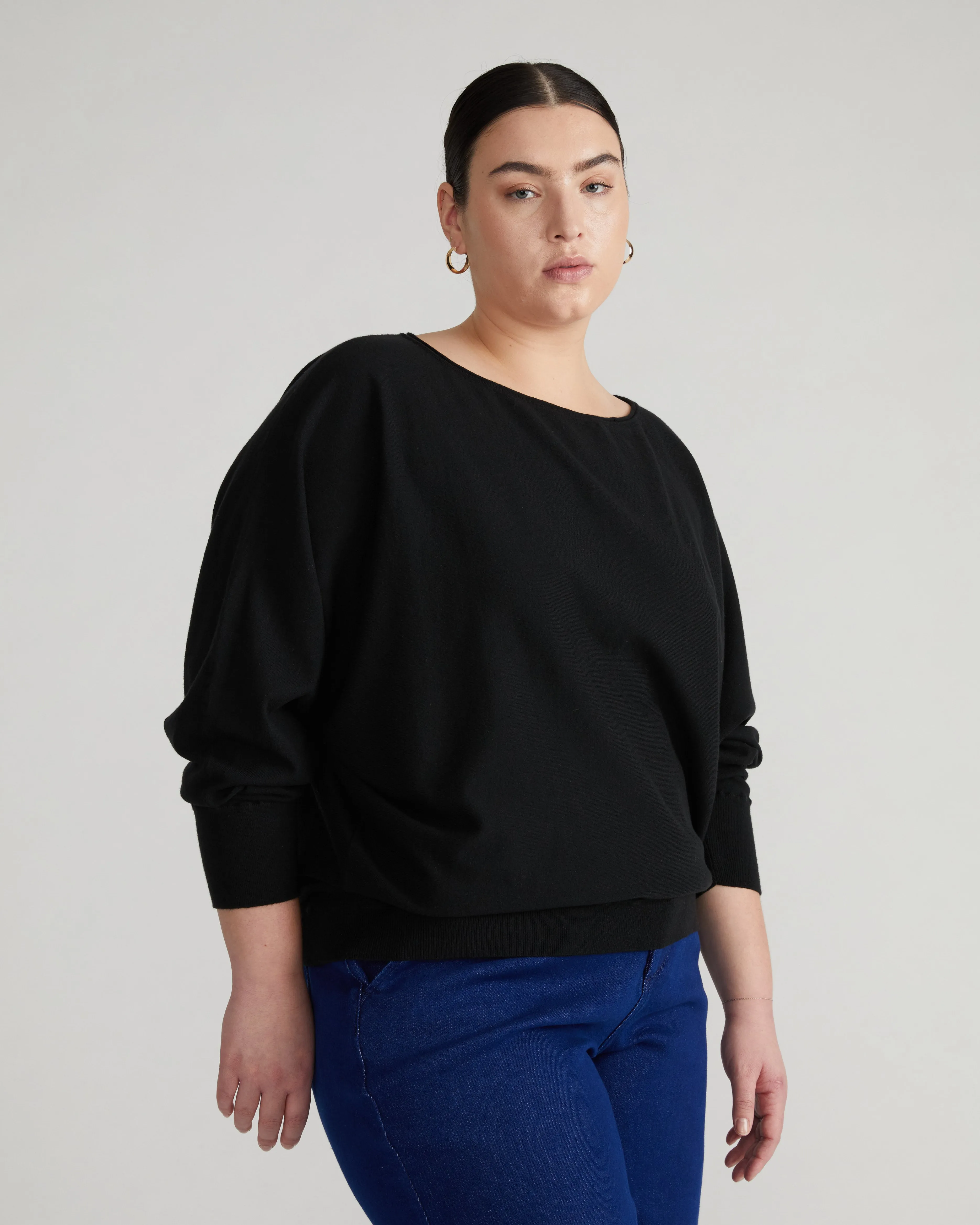 Better-Than-Cashmere Dolman Sweater - Black sold by Universal Standard product image thumbnail 3