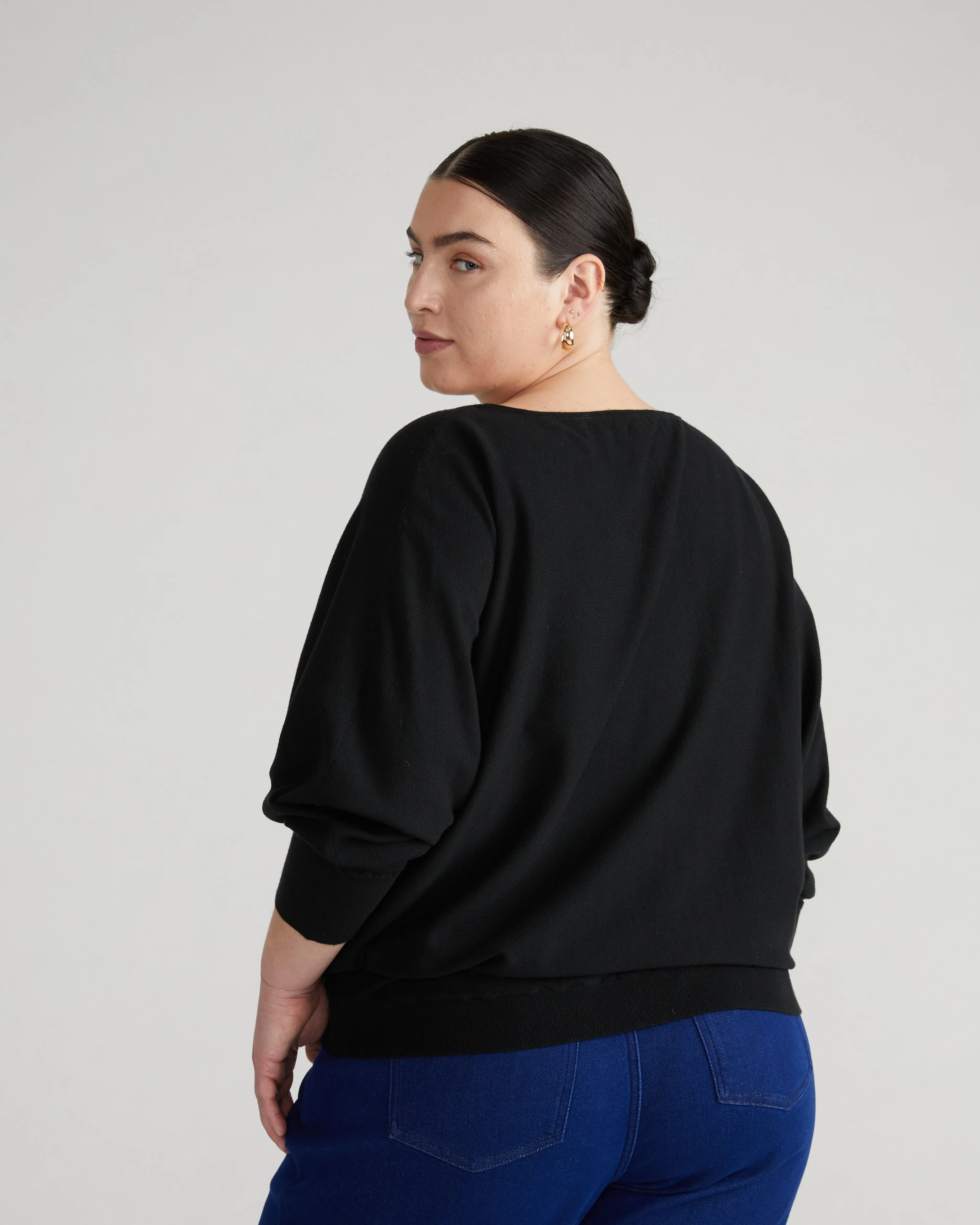 Better-Than-Cashmere Dolman Sweater - Black sold by Universal Standard product image thumbnail 4