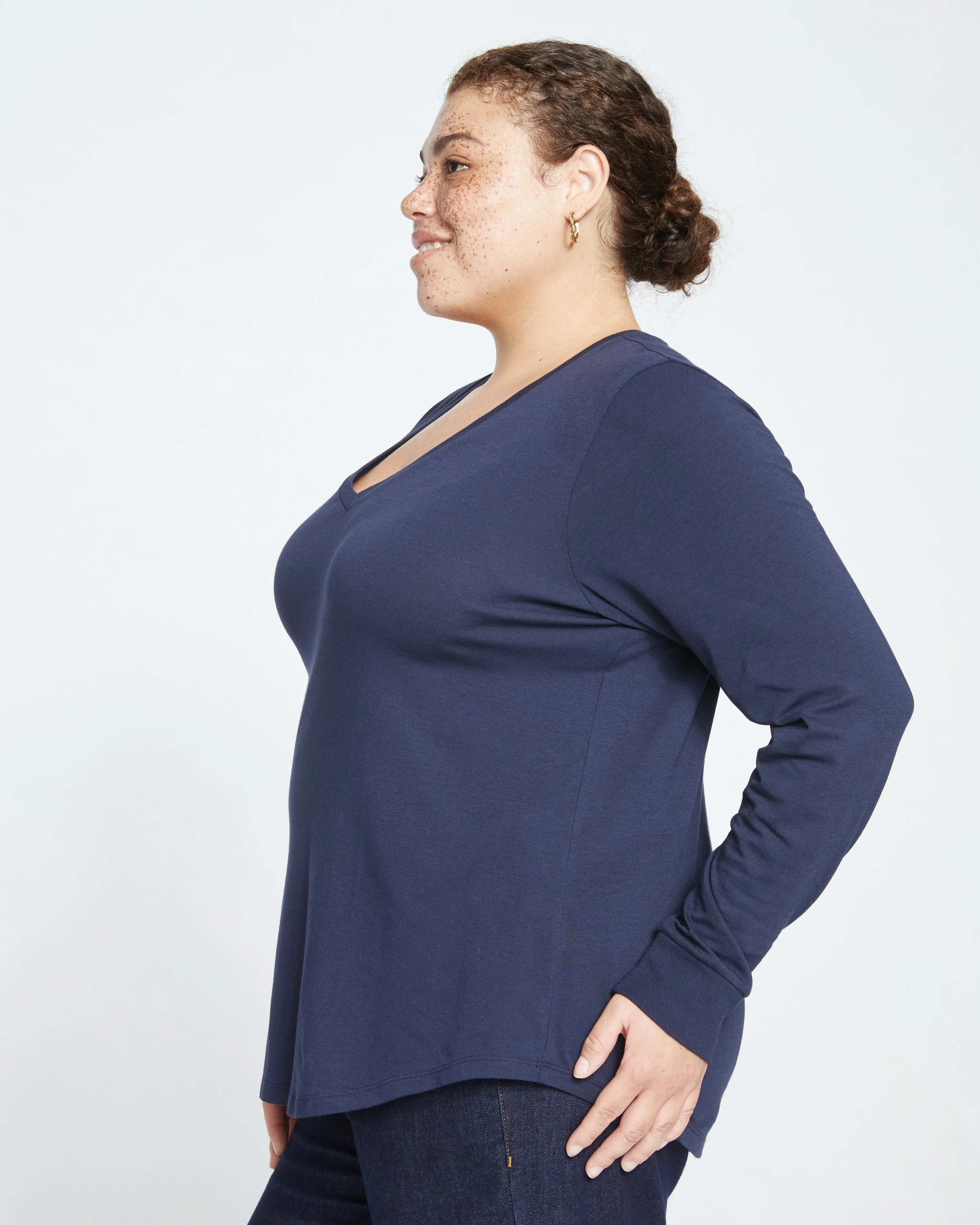 Long Sleeve V Rex - Midnight sold by Universal Standard product image thumbnail 3