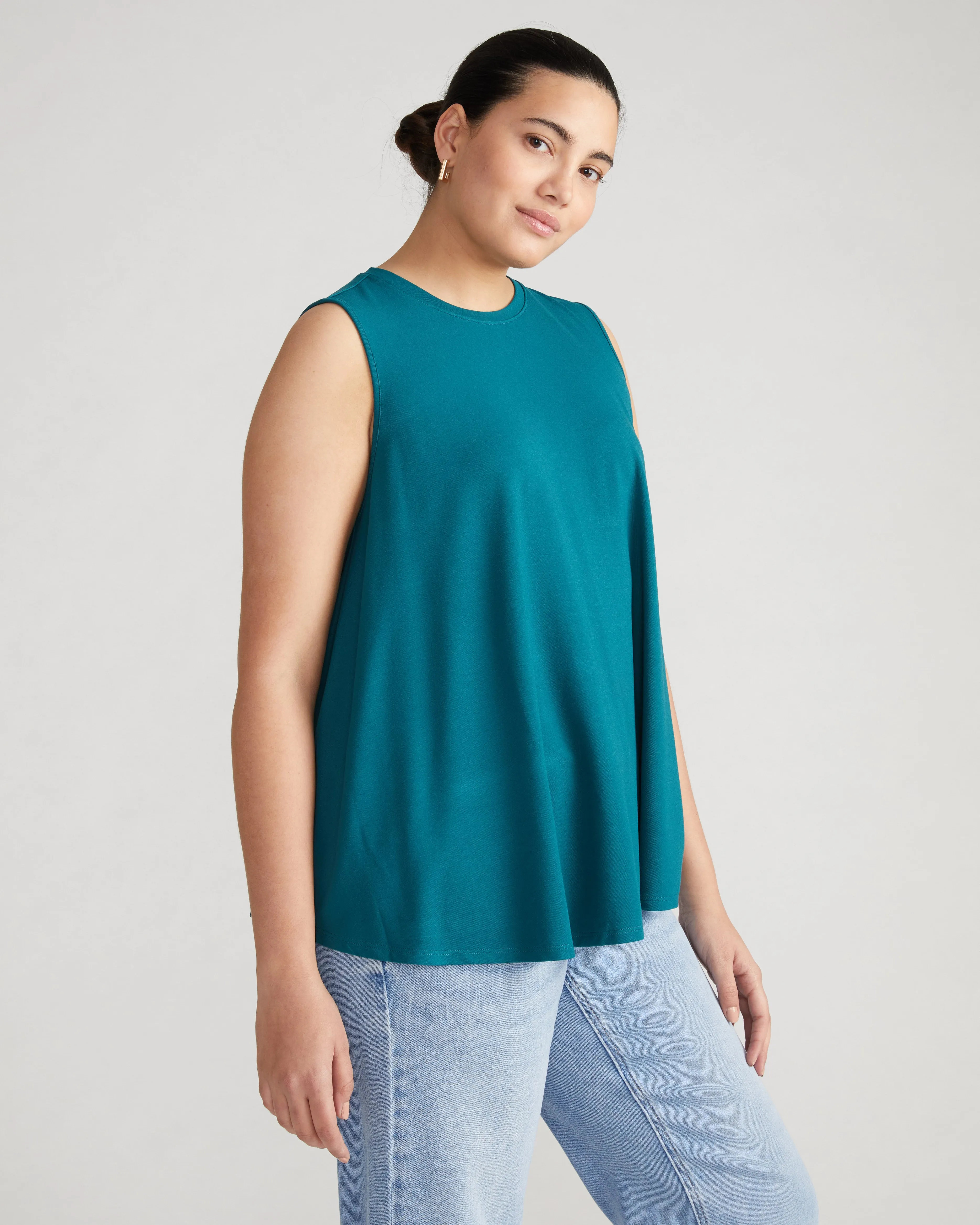 Heatwave Divine Jersey Flared Tank - Ocean Floor sold by Universal Standard product image thumbnail 3