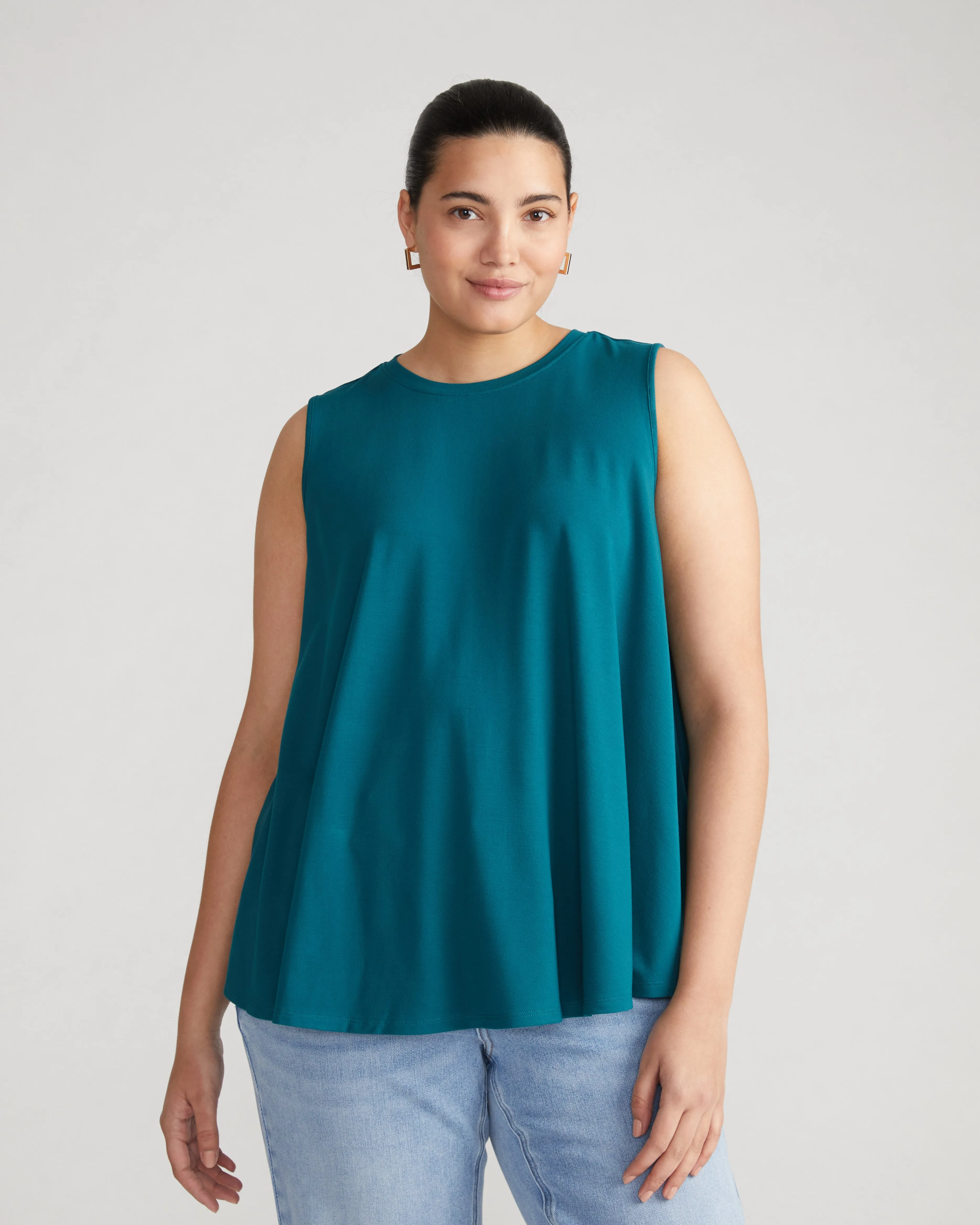 Heatwave Divine Jersey Flared Tank - Ocean Floor sold by Universal Standard product image thumbnail 2