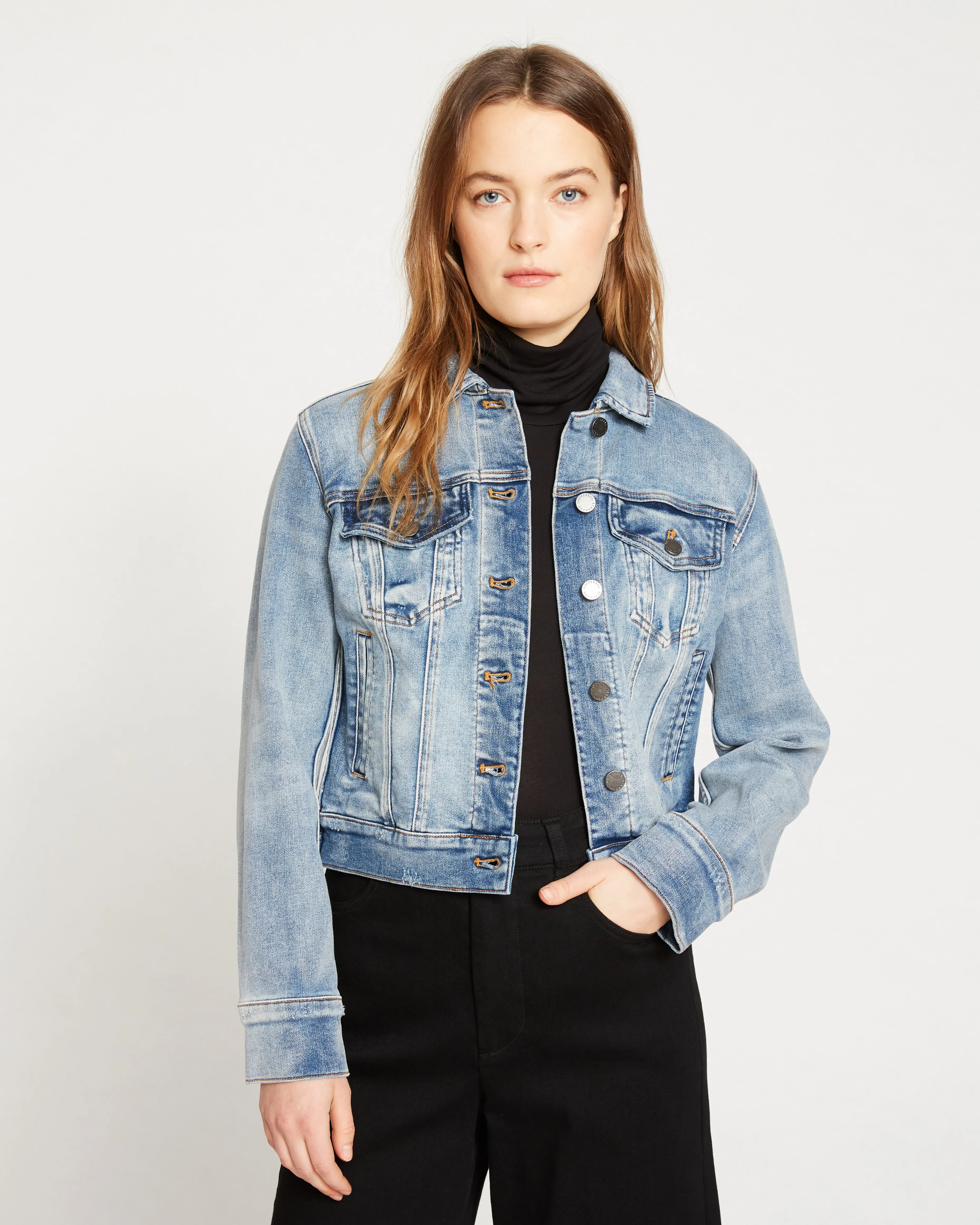 Kelsey Denim Jacket - Light Blue sold by Universal Standard