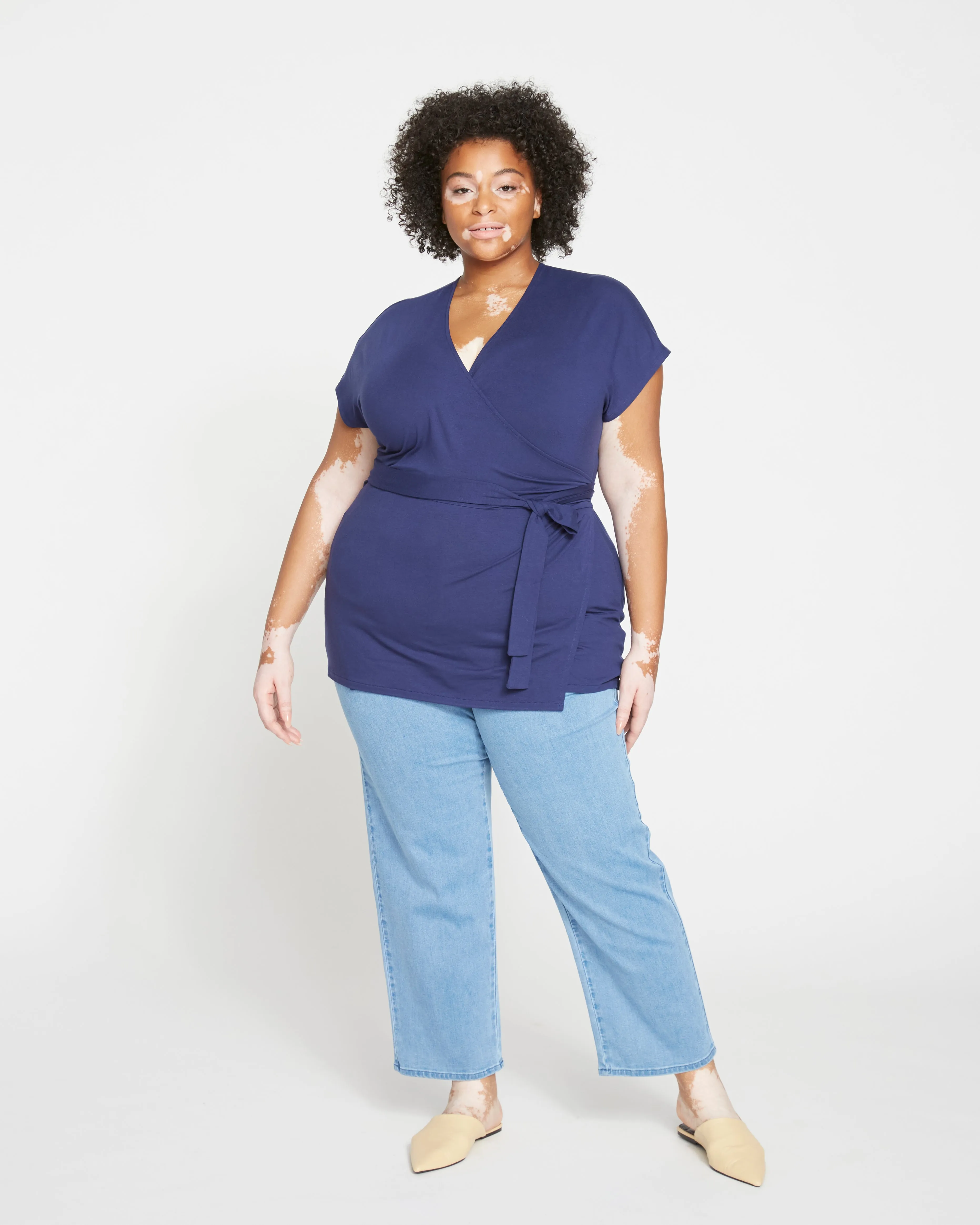 Fine Jersey Wrap Top - True Blue sold by Universal Standard product image thumbnail 3