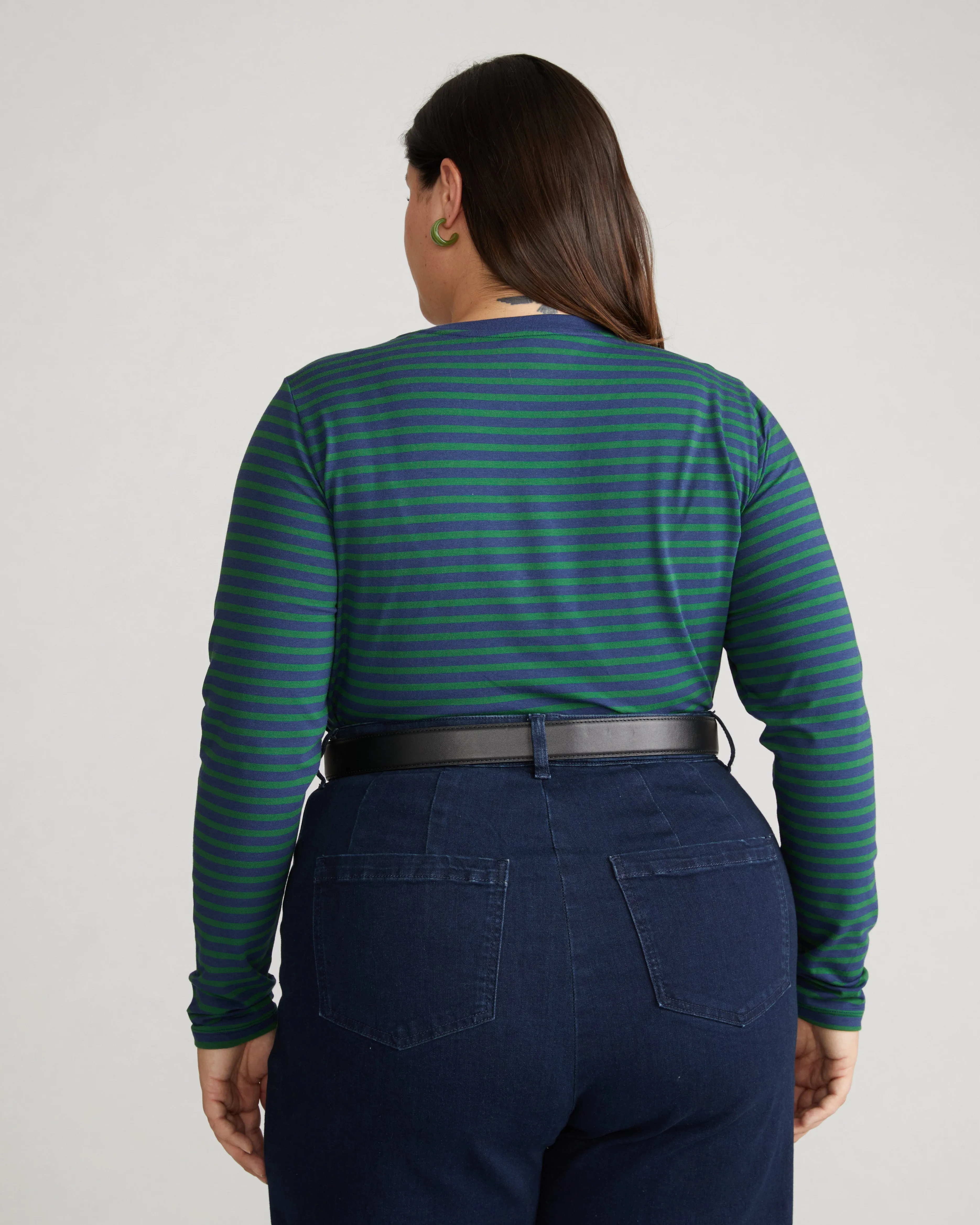 Long Sleeve Tee Rex - Cenote/Jardin Stripe sold by Universal Standard product image thumbnail 2