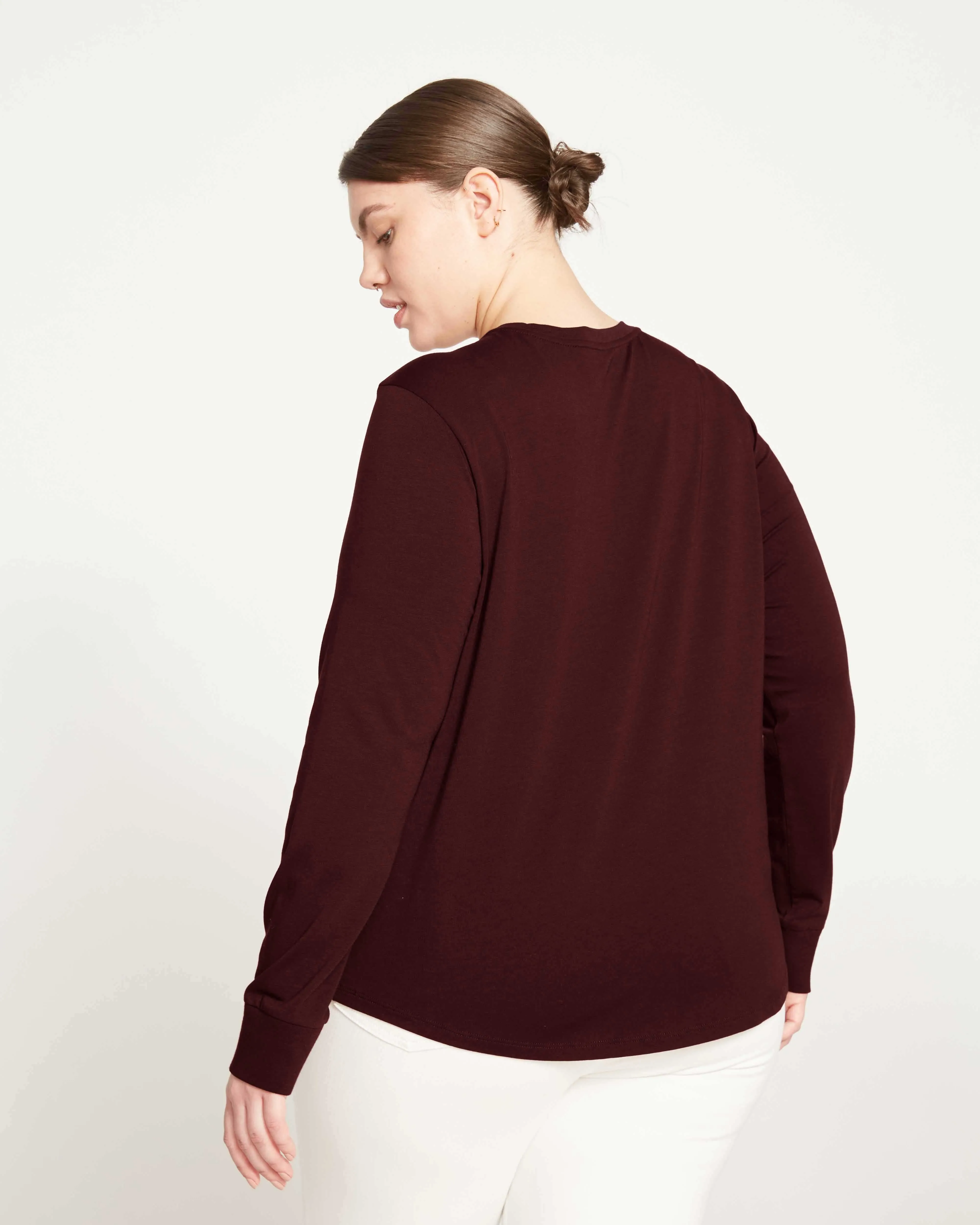 Long Sleeve V Rex - Black Cherry sold by Universal Standard product image thumbnail 4